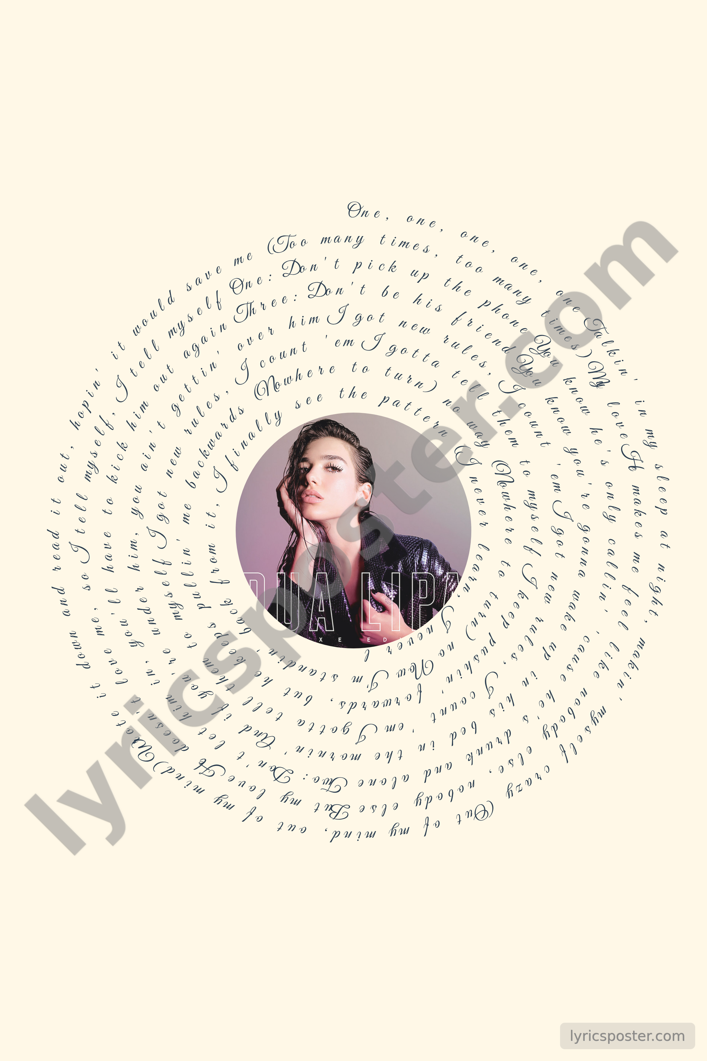 New Rules Lyrics Poster