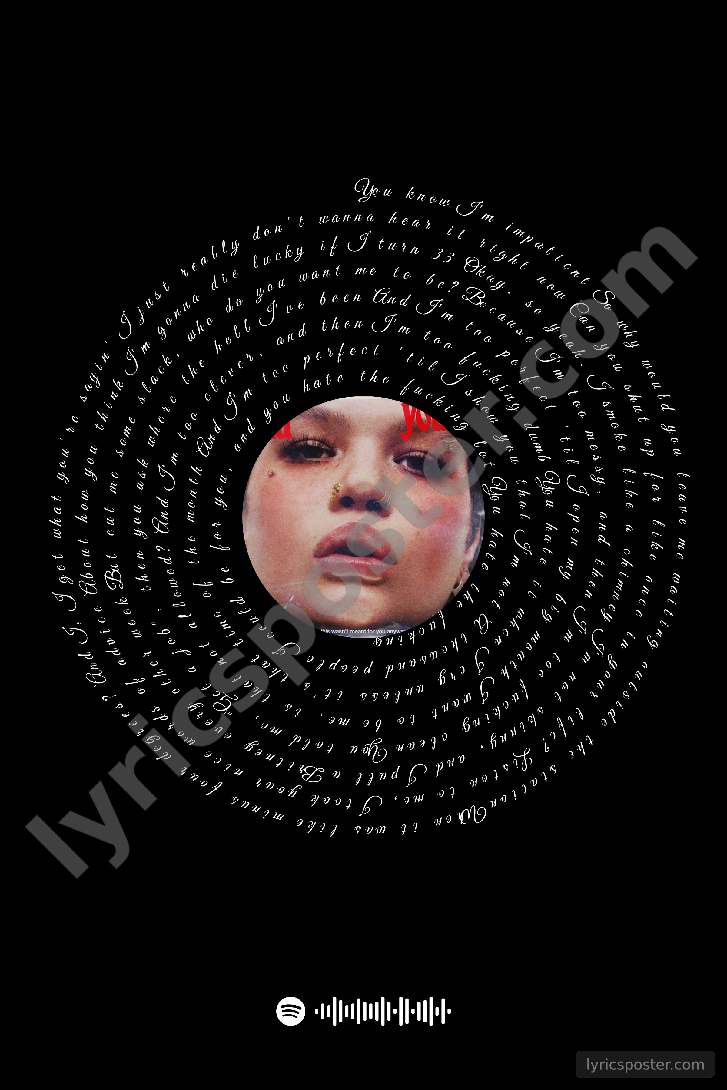 Messy Lyrics Poster