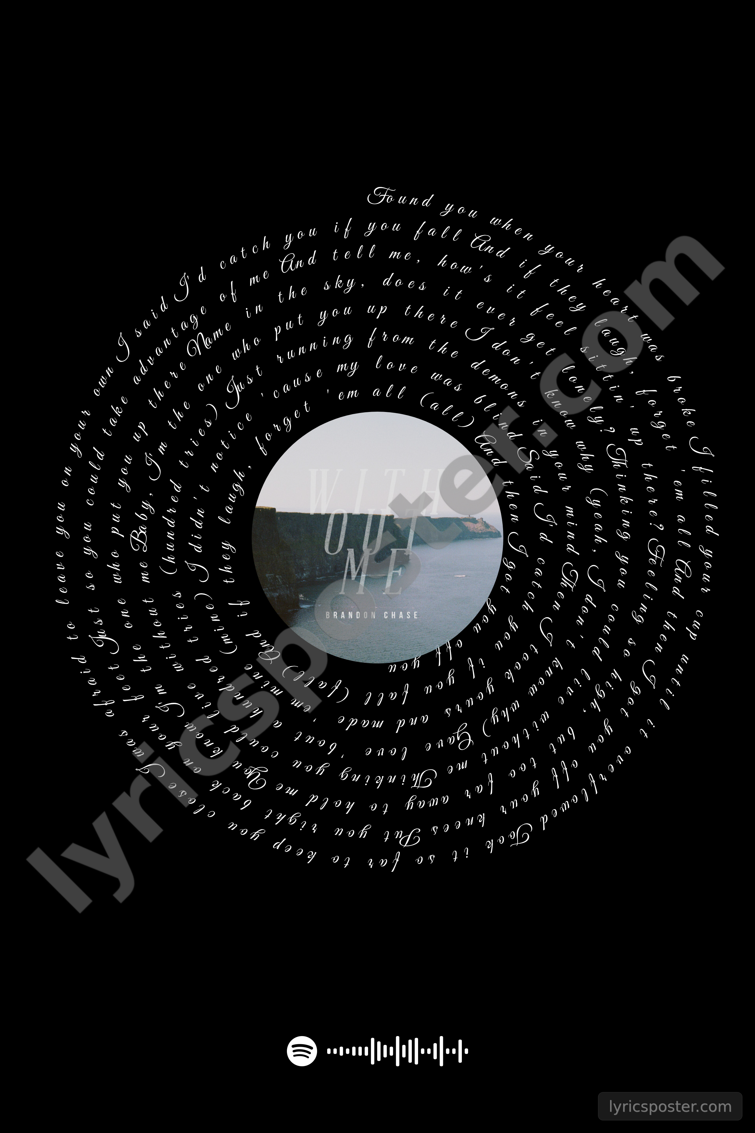 Without Me Lyrics Poster