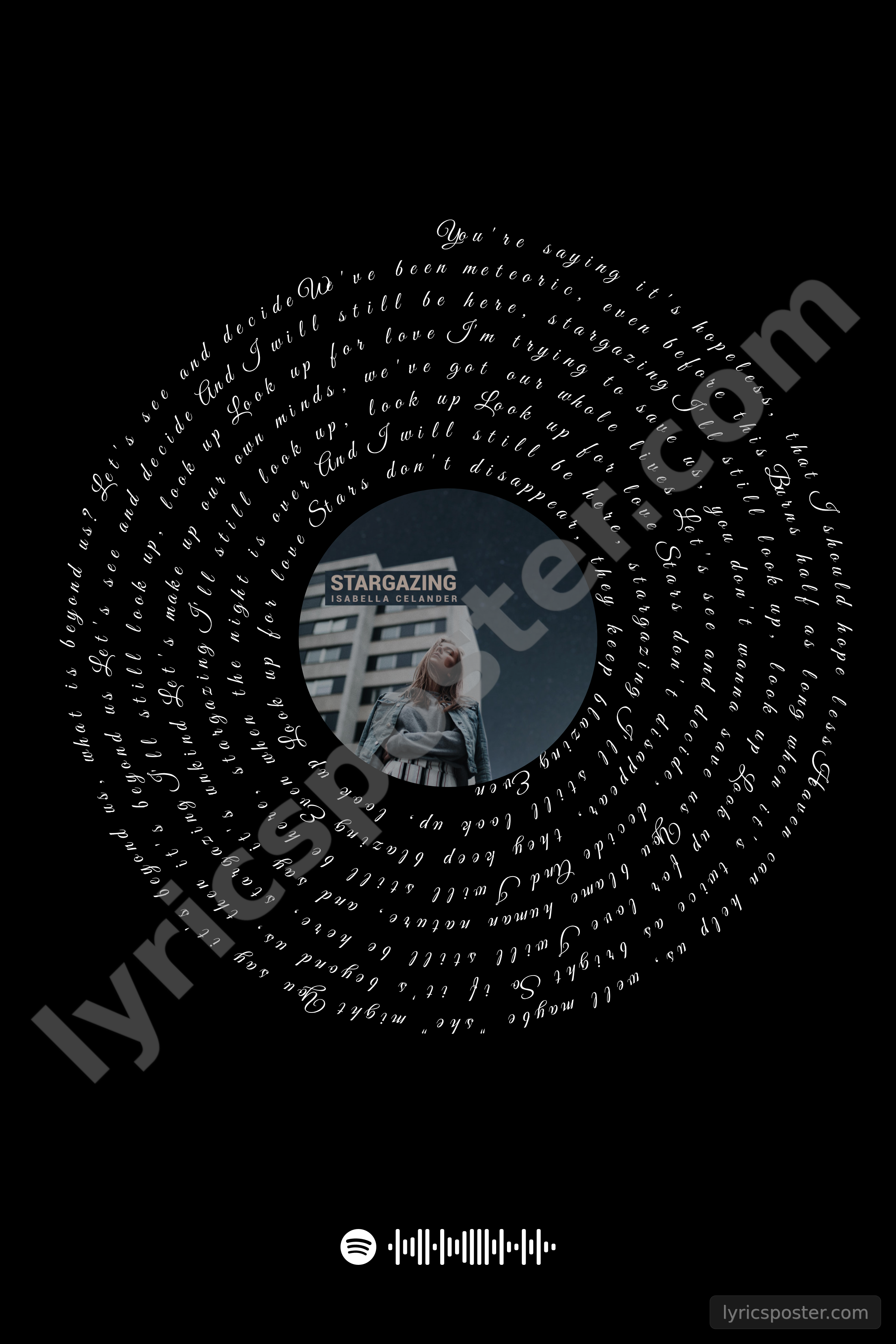 Stargazing Lyrics Poster