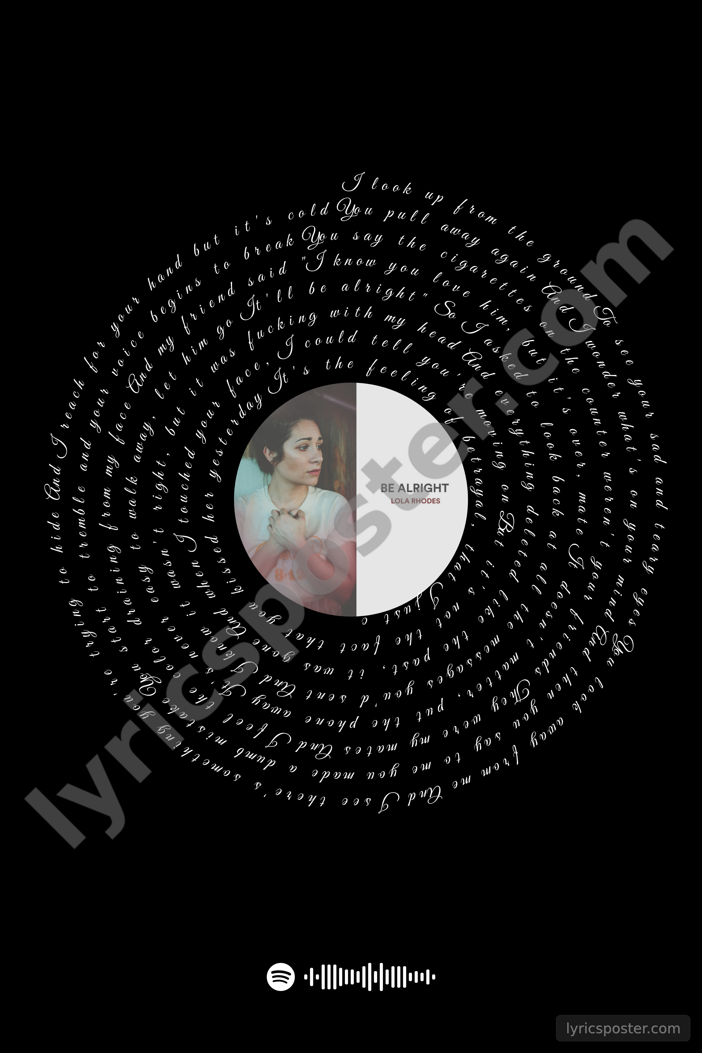 Be Alright Lyrics Poster