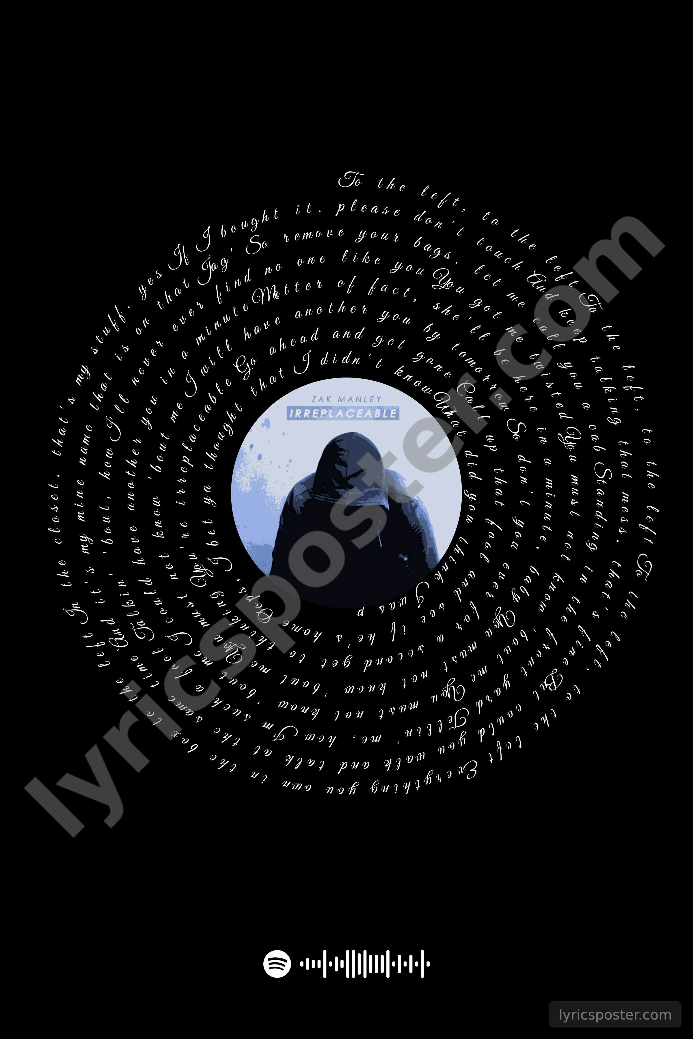 Irreplaceable Lyrics Poster