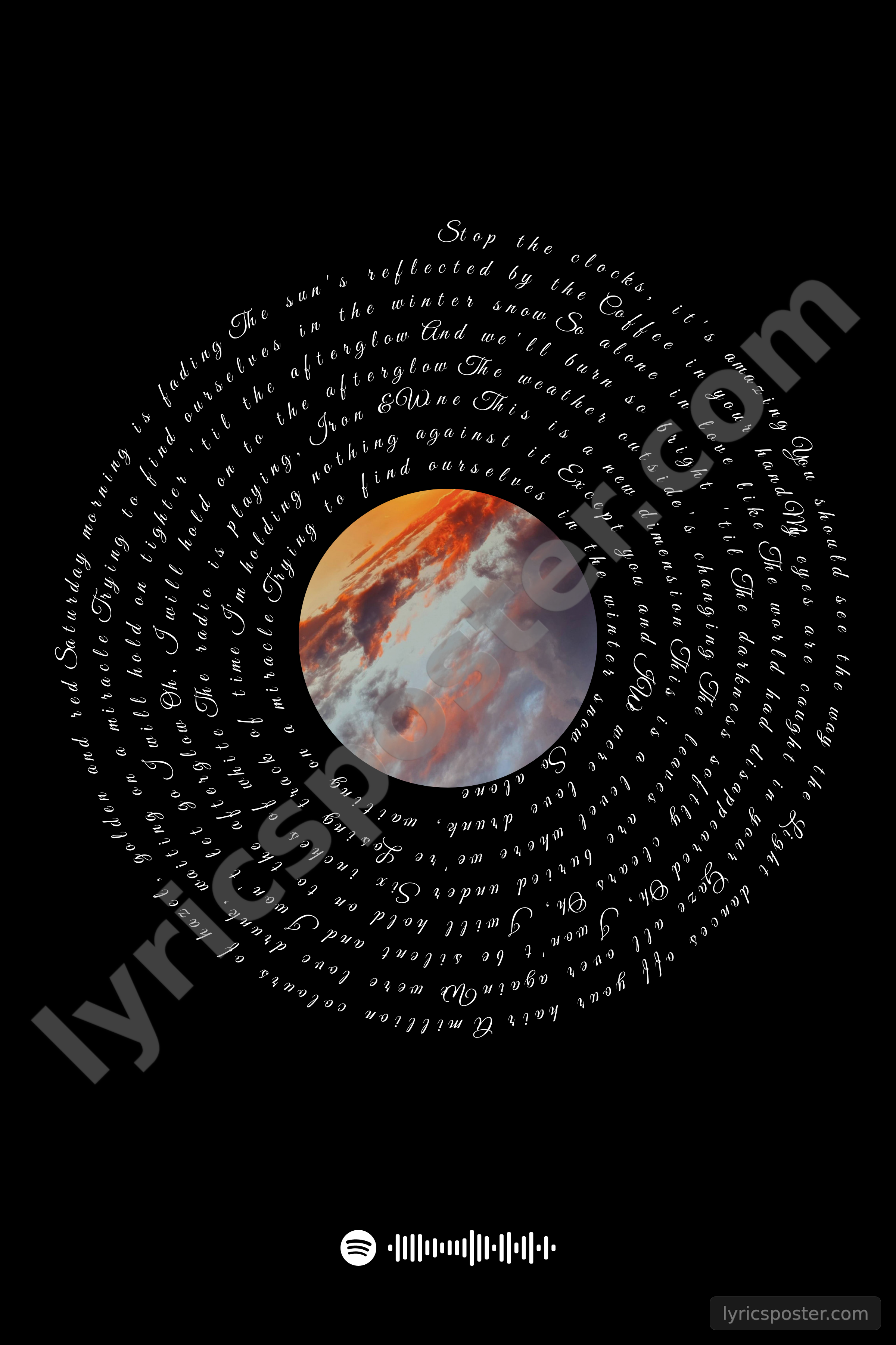 Afterglow Lyrics Poster