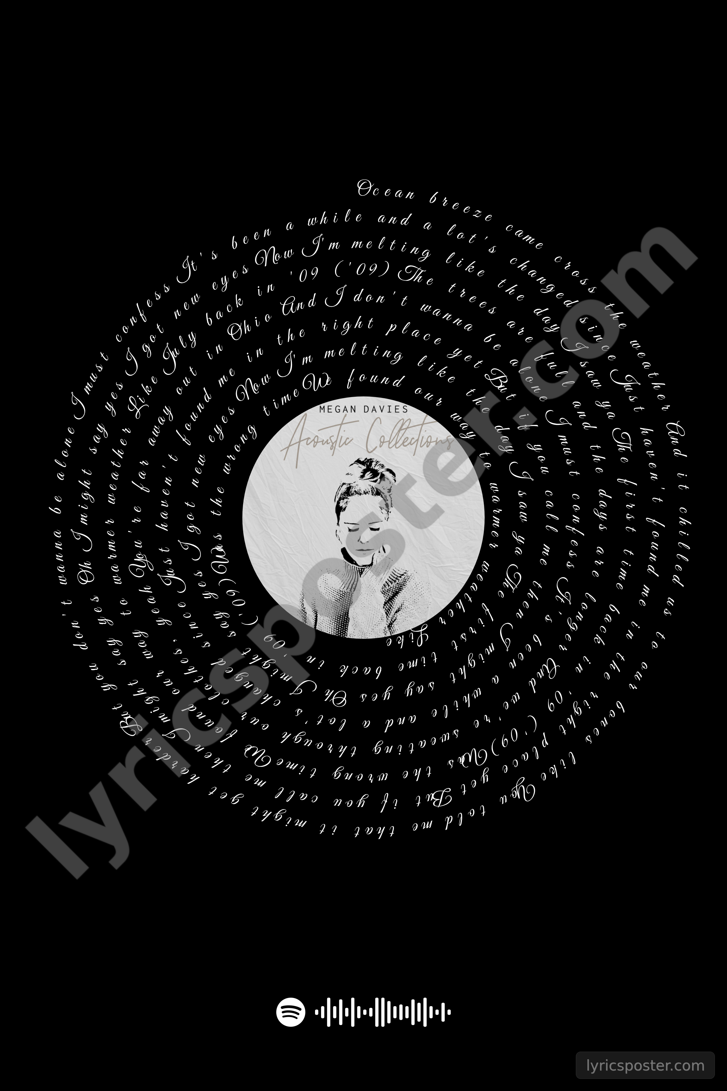 New Eyes - Acoustic Lyrics Poster