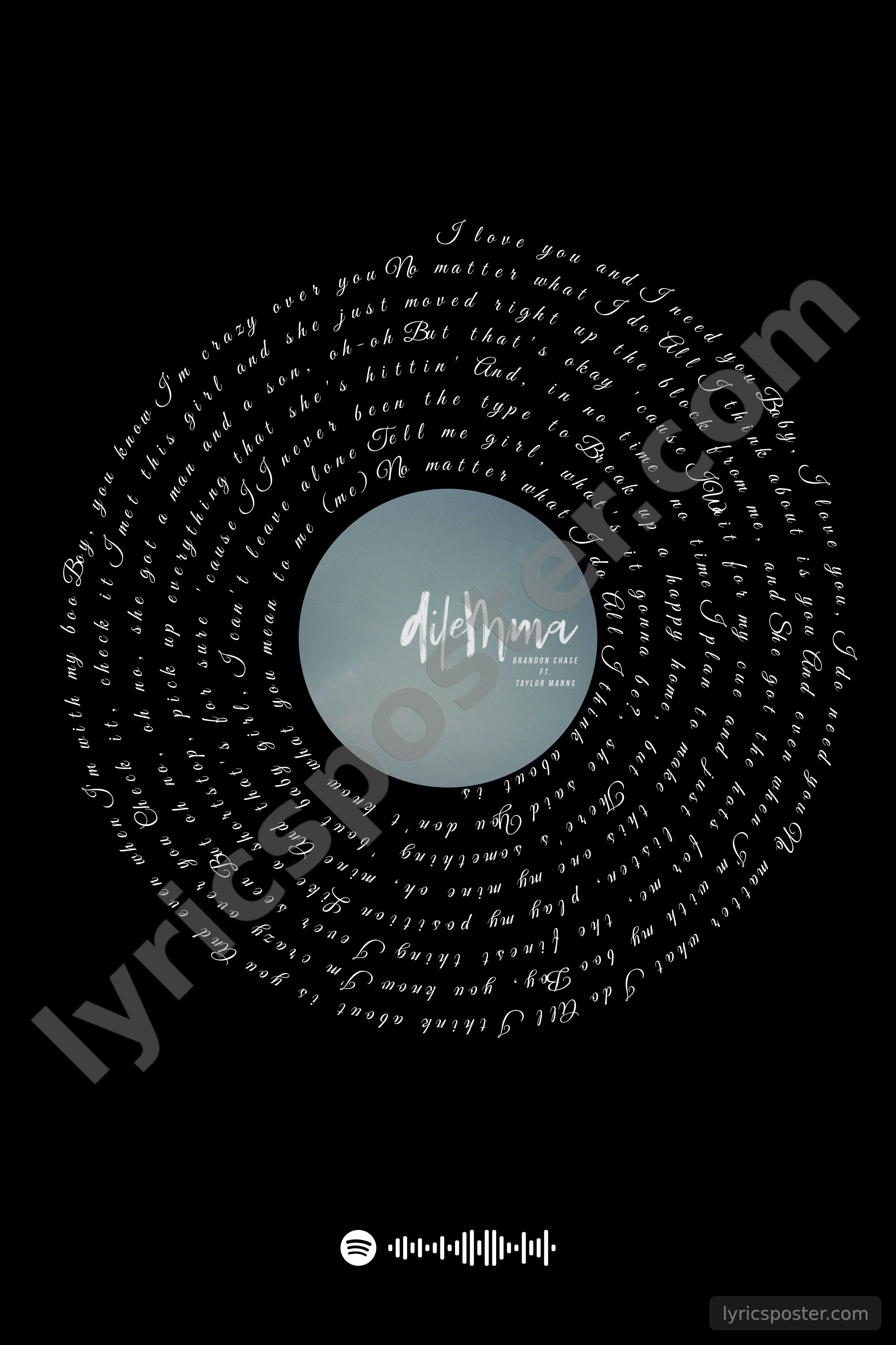 Dilemma Lyrics Poster