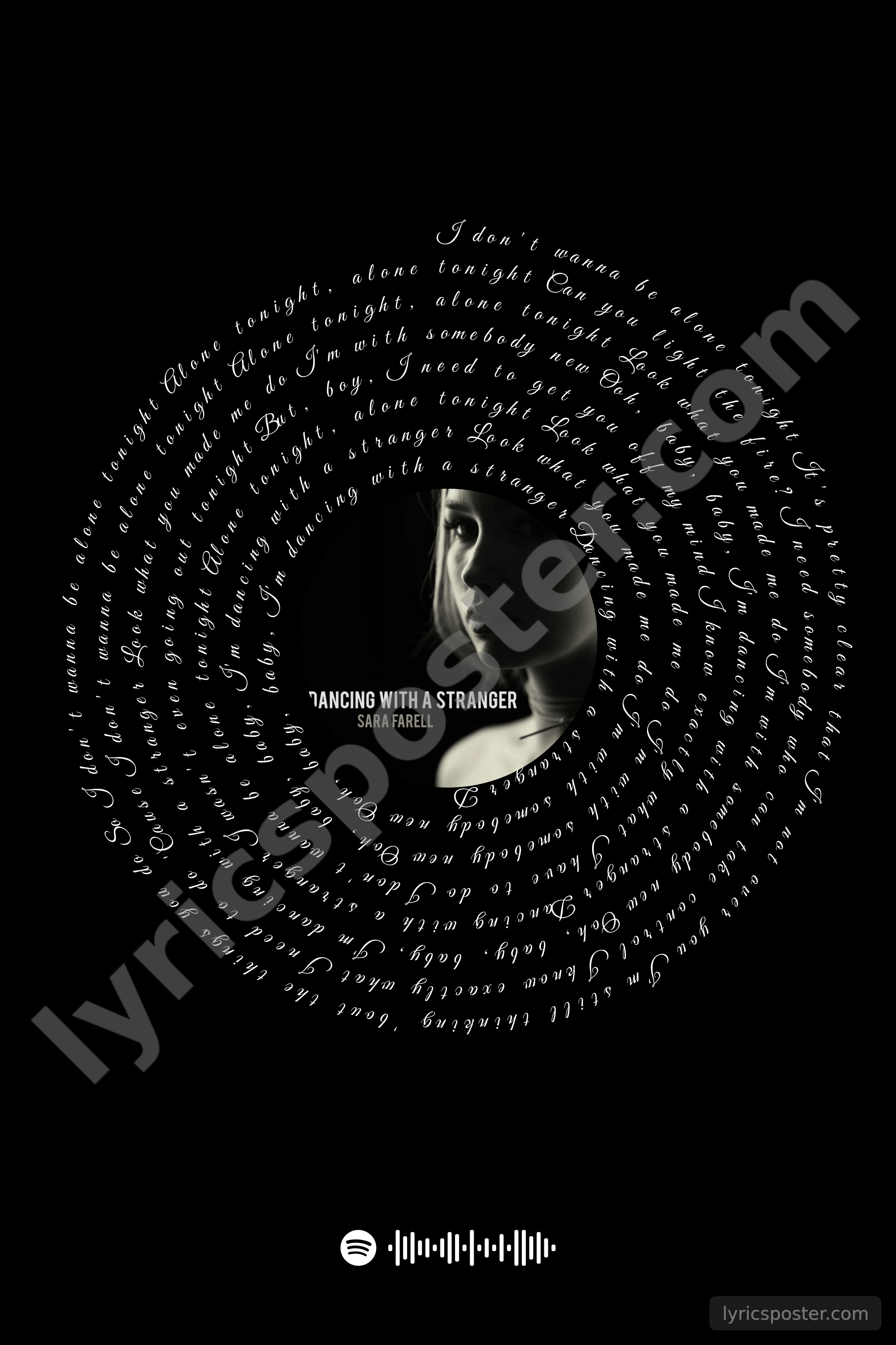 Dancing With A Stranger Lyrics Poster