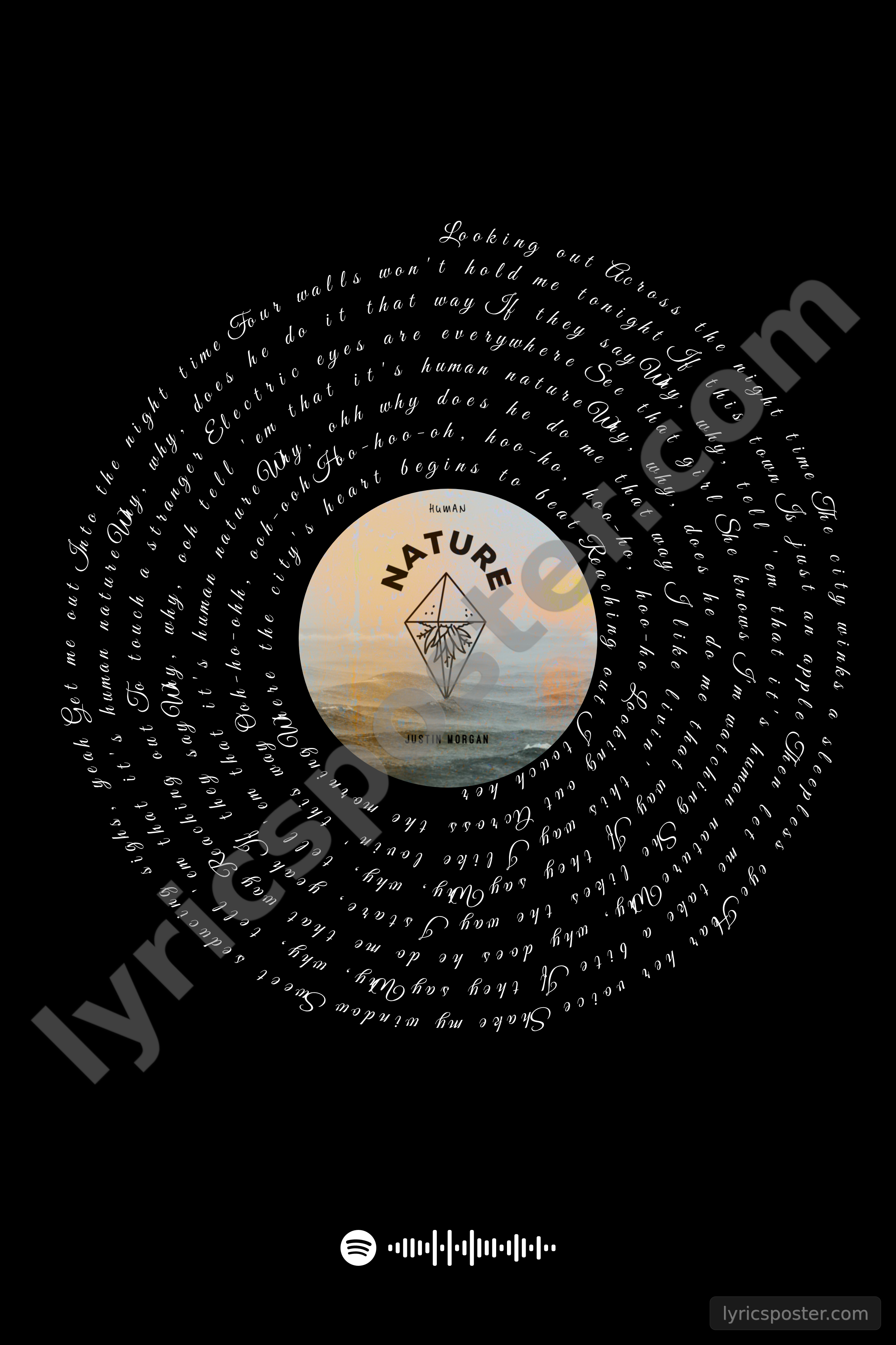 Human Nature Lyrics Poster