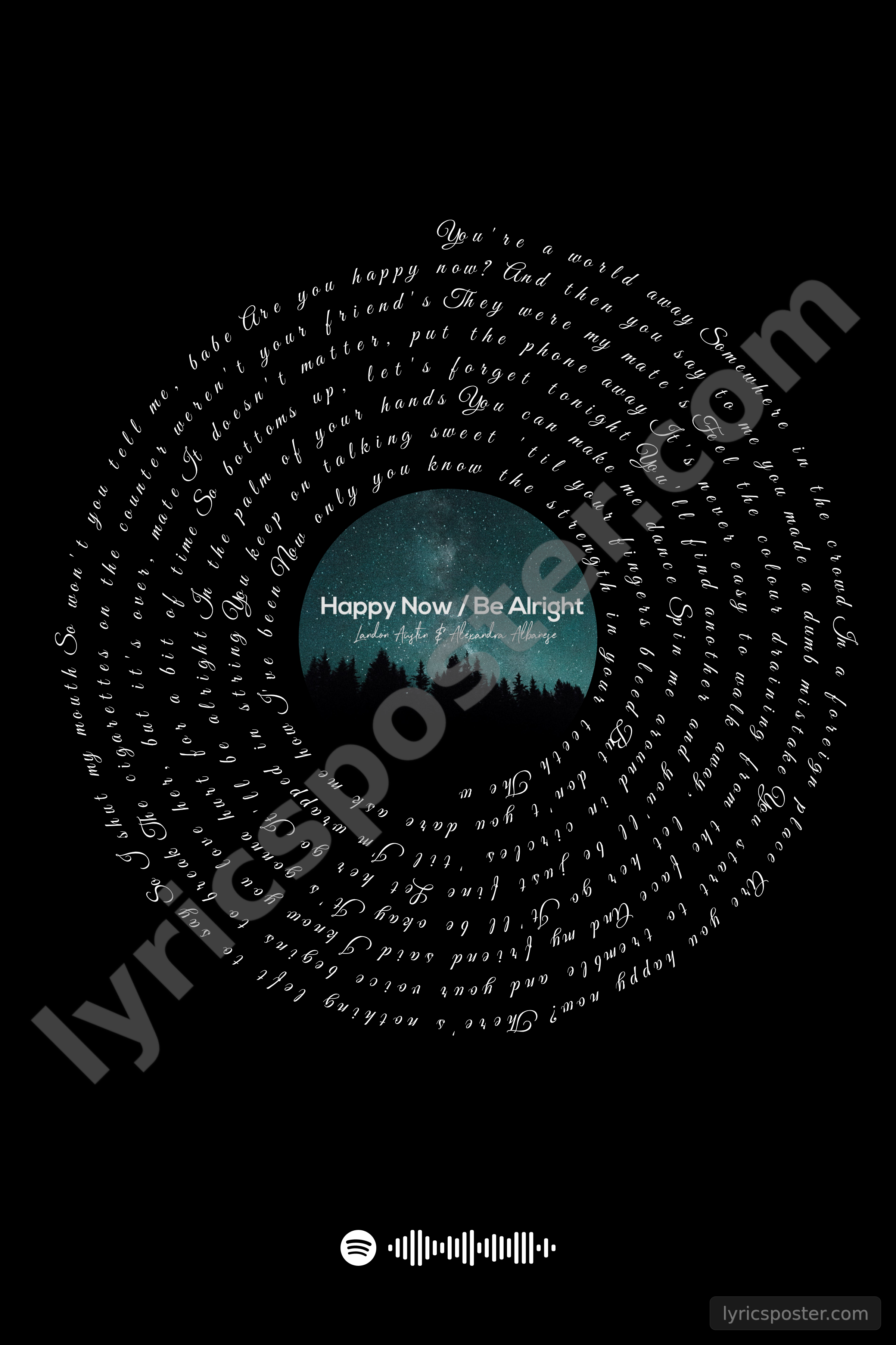 Happy Now / Be Alright (Acoustic Mashup) Lyrics Poster