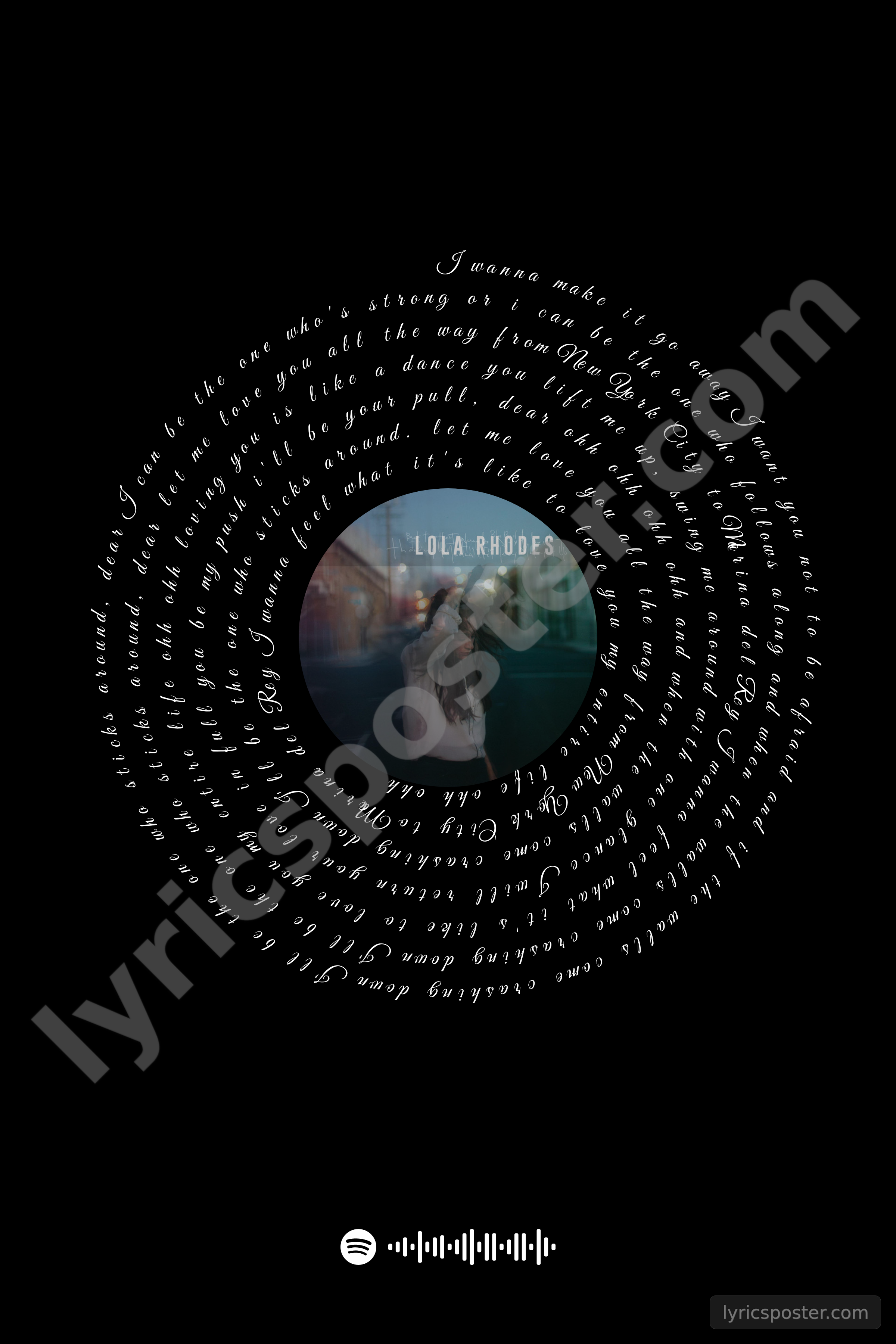 Marina del Rey Lyrics Poster