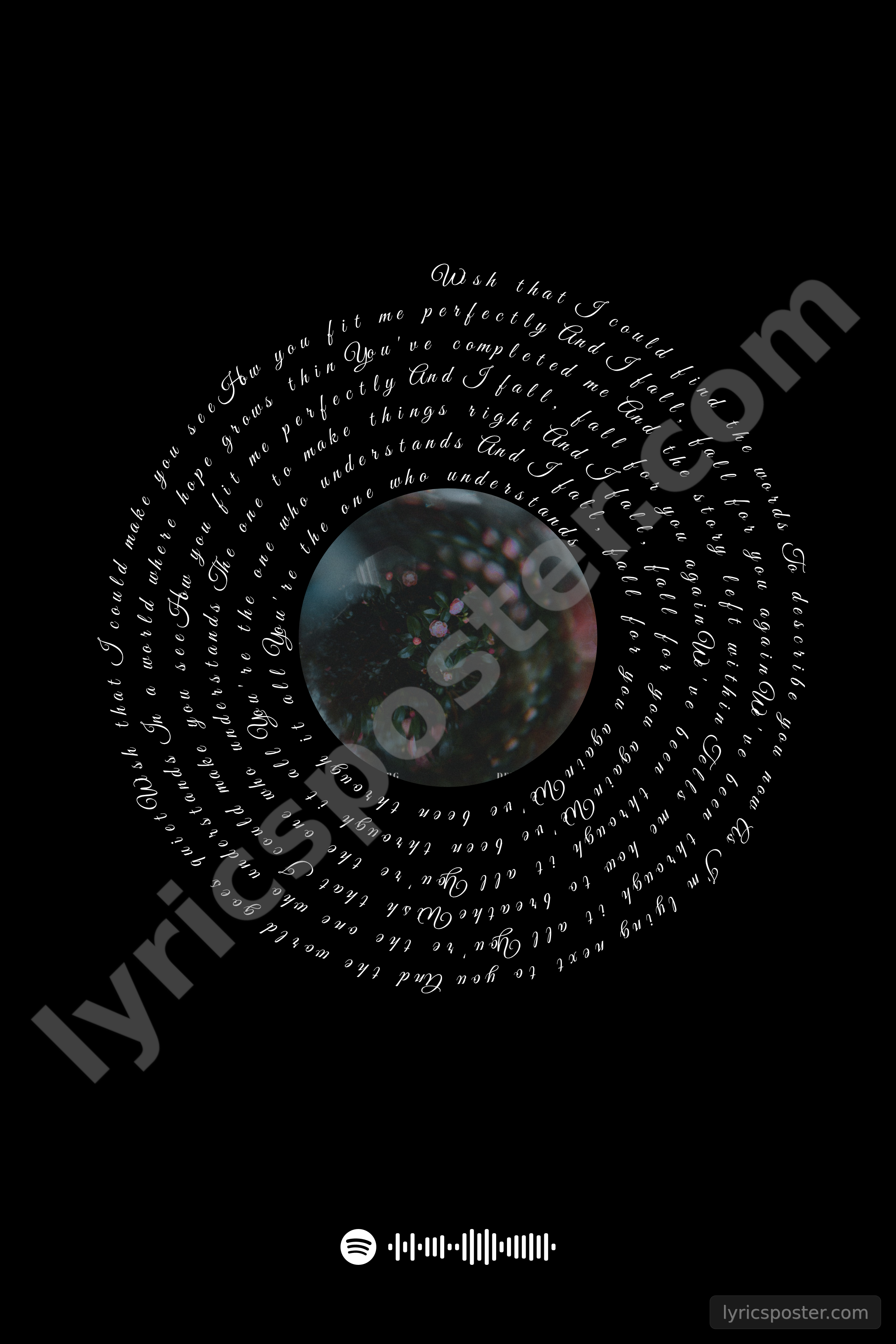 I Fall Lyrics Poster