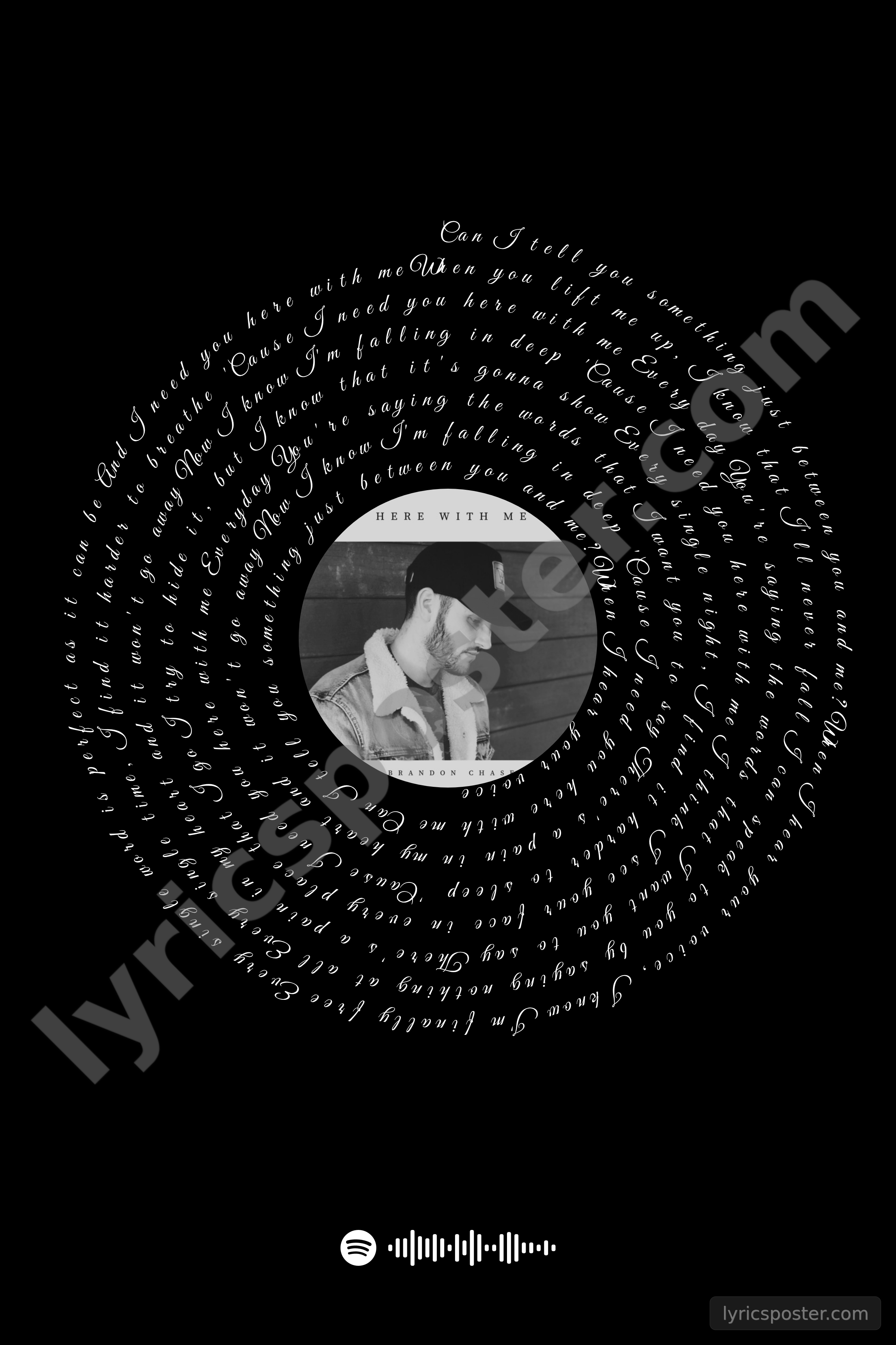 Here With Me - Acoustic Version Lyrics Poster