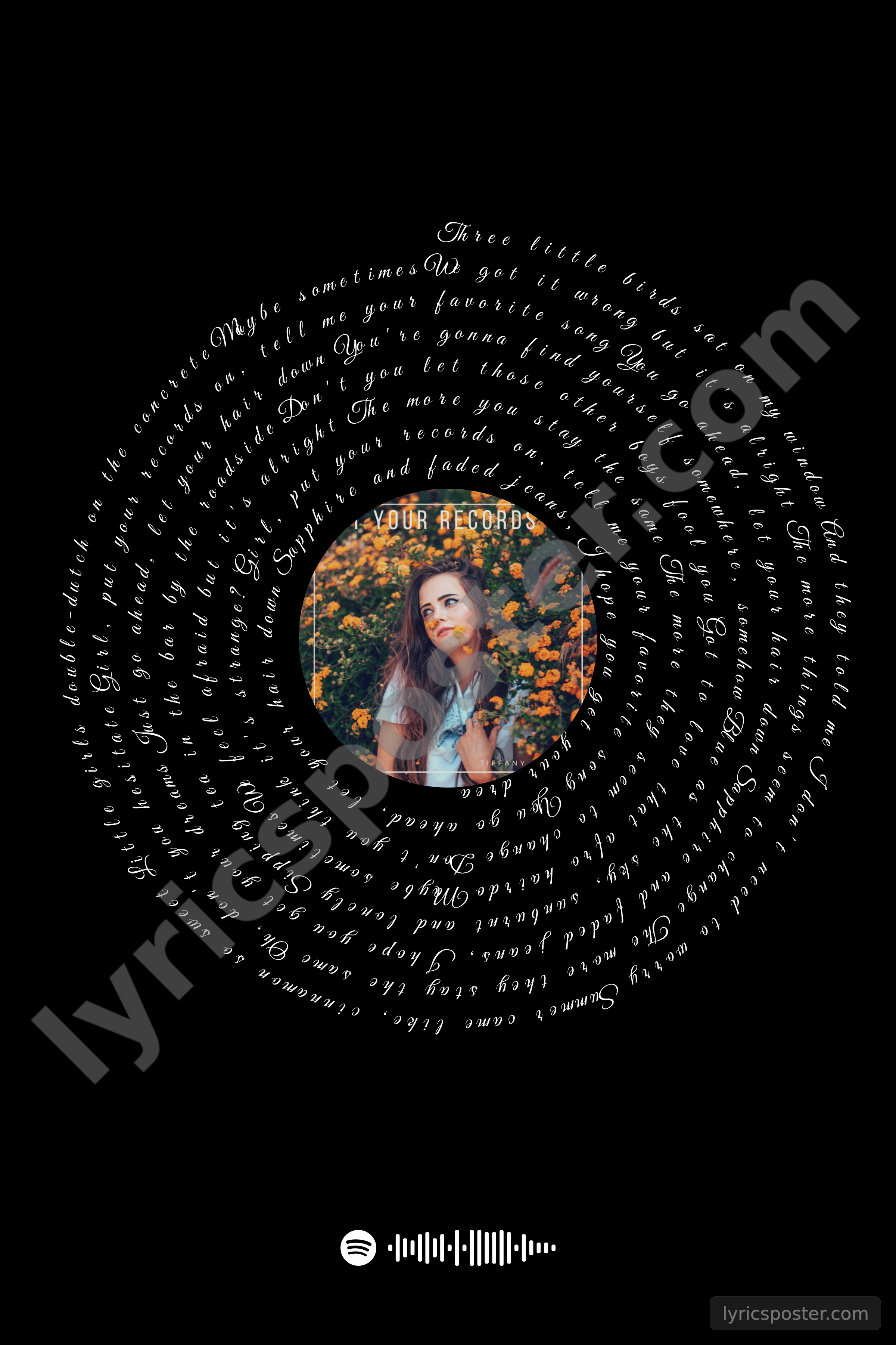 Put Your Records On - Acoustic Lyrics Poster