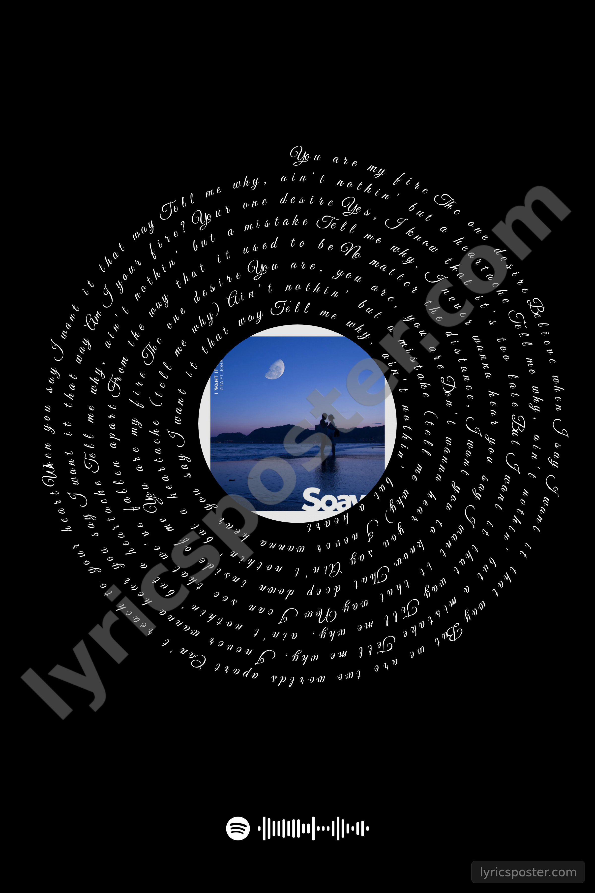 I Want It That Way Lyrics Poster