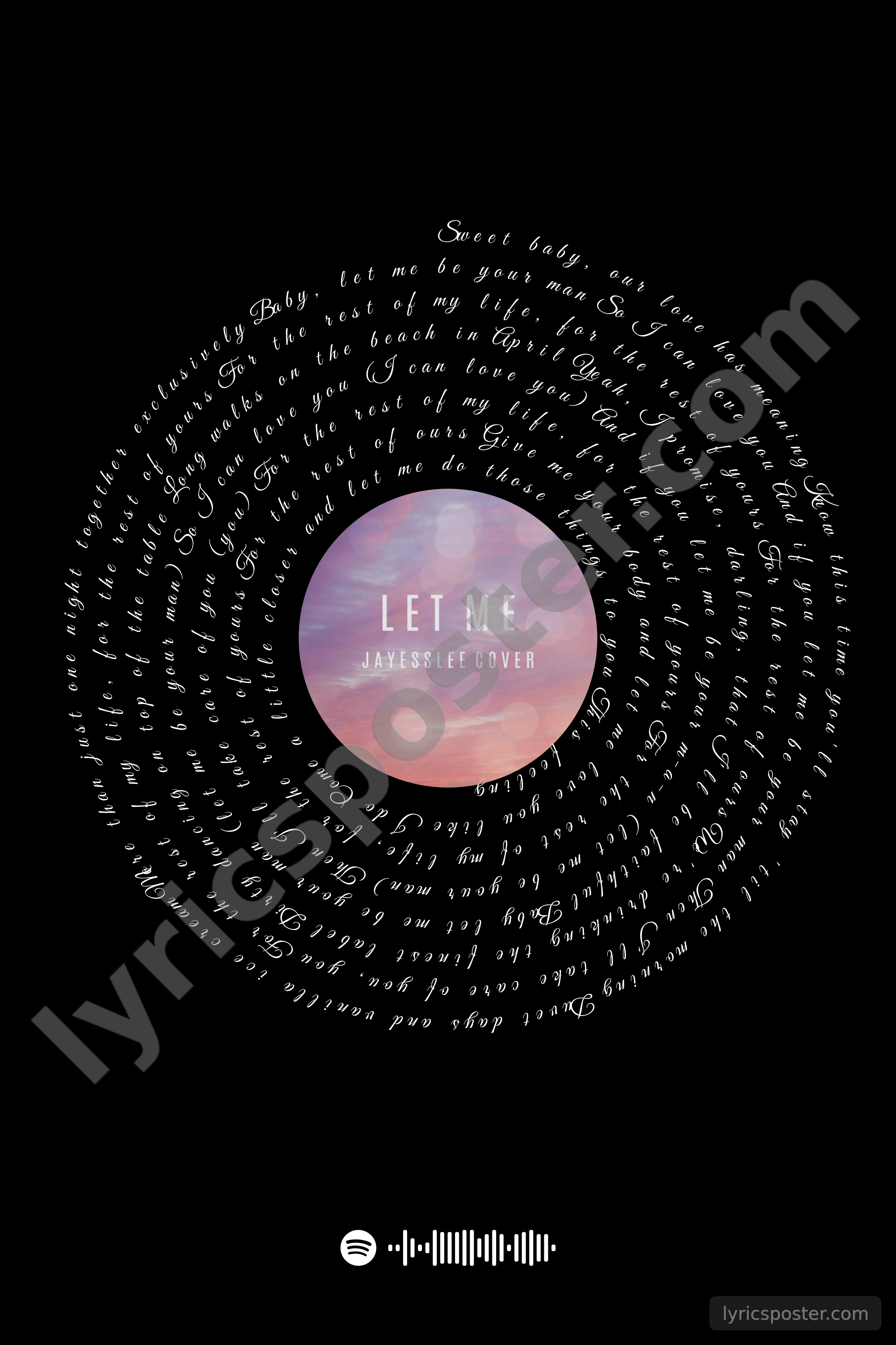 Let Me Lyrics Poster