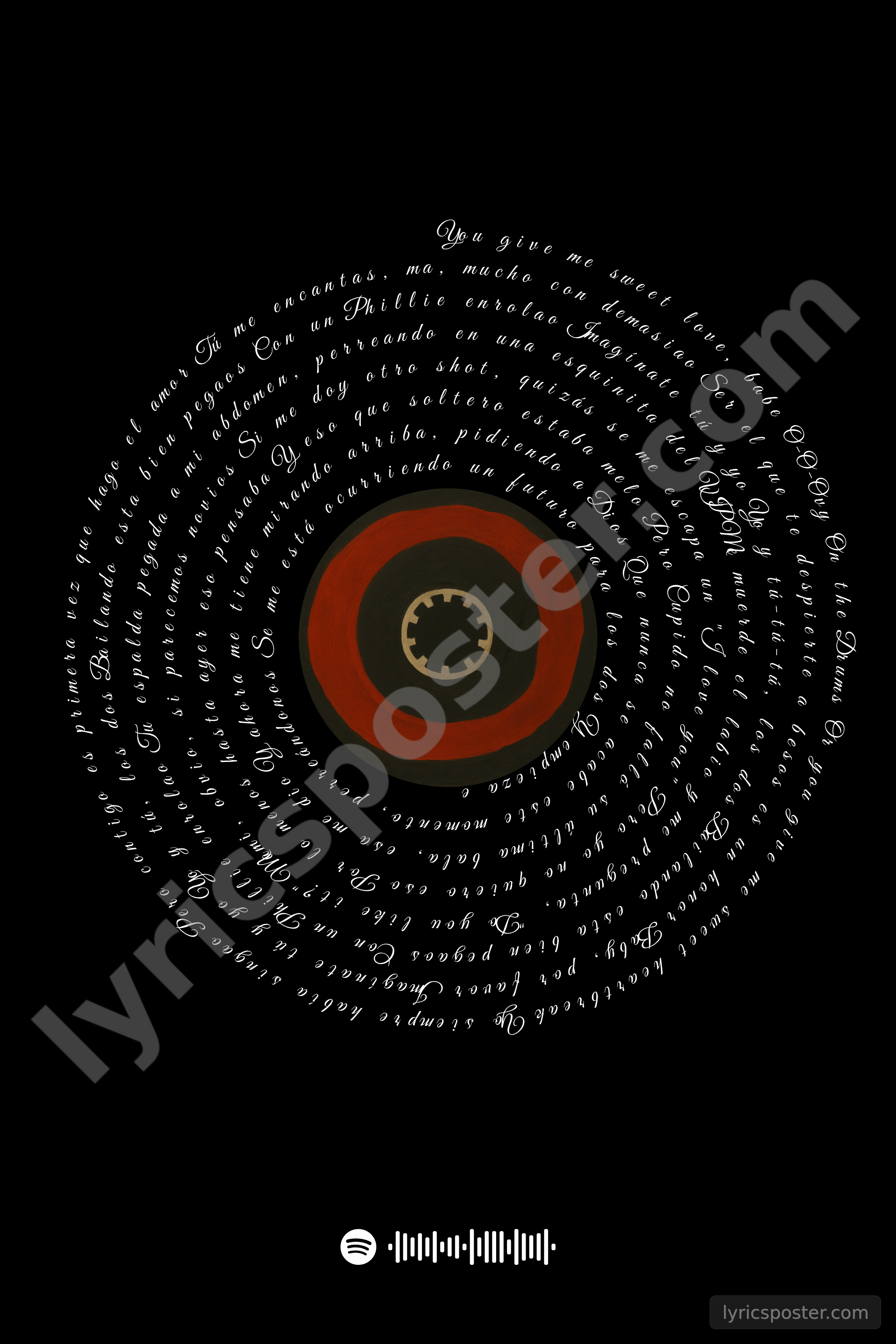 YO y TÚ Lyrics Poster