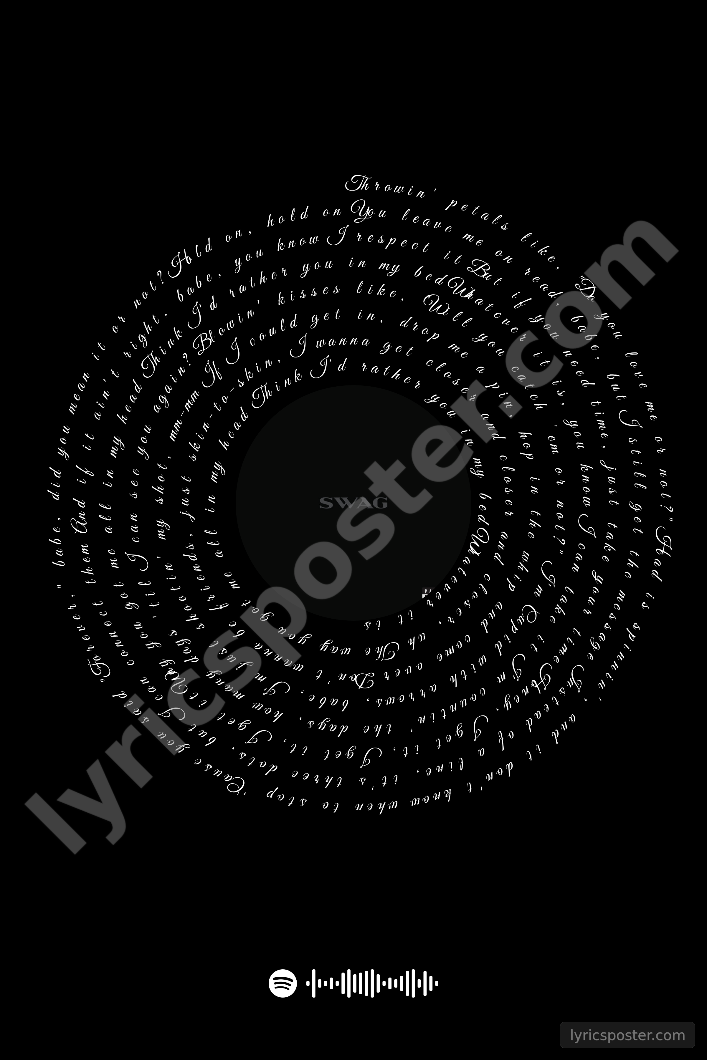 DAISIES Lyrics Poster