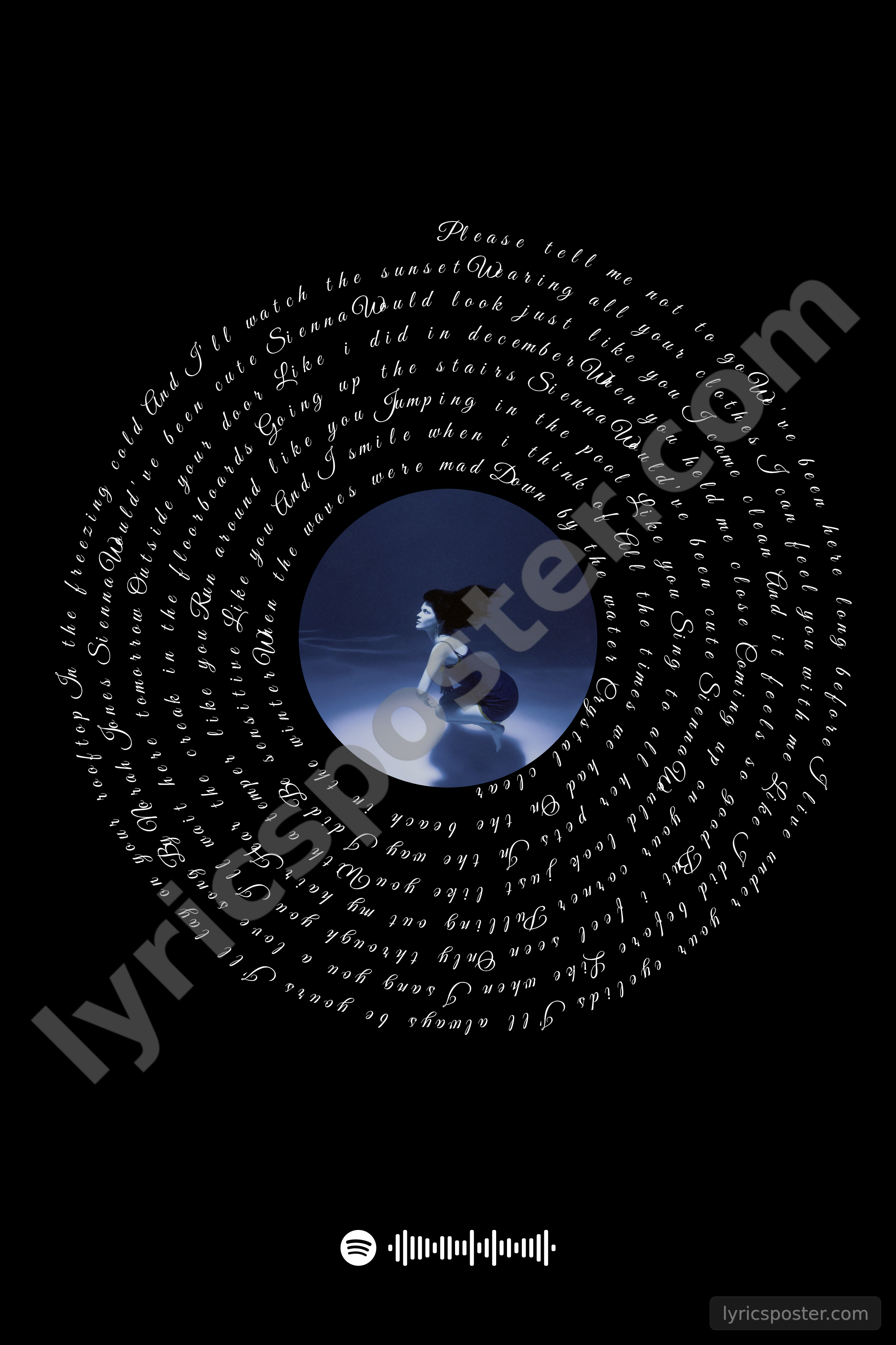 Sienna Lyrics Poster