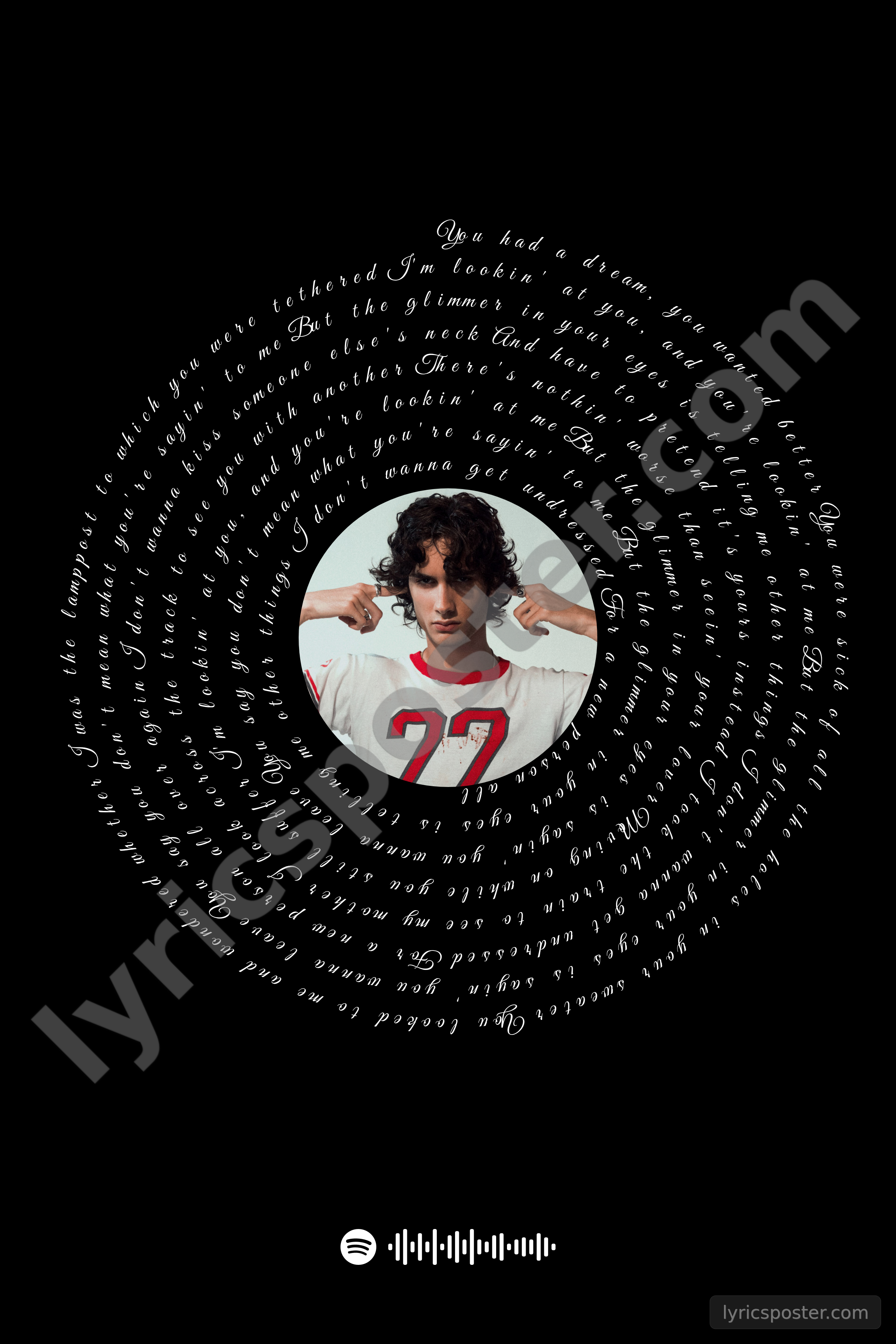 undressed Lyrics Poster