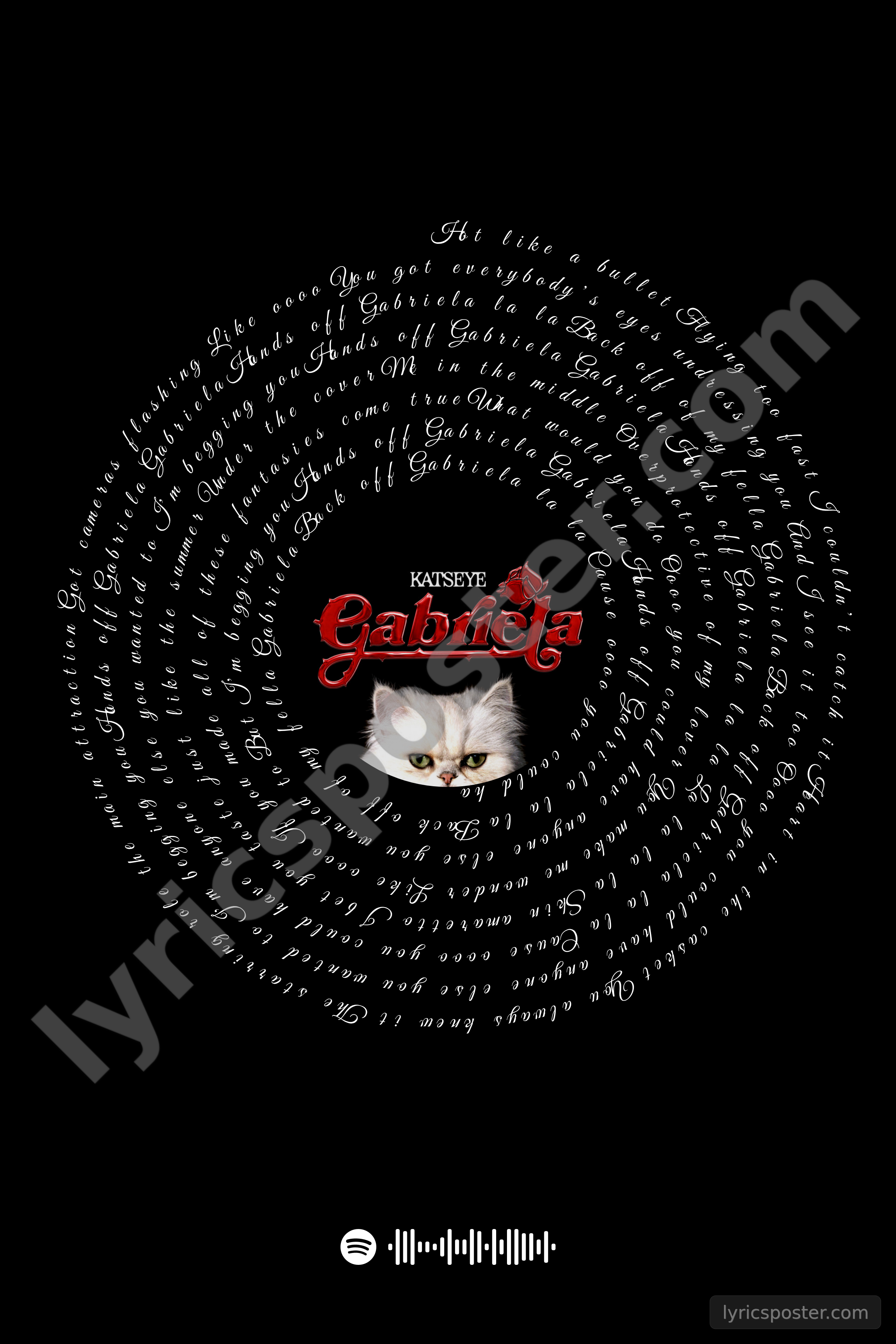 Gabriela Lyrics Poster