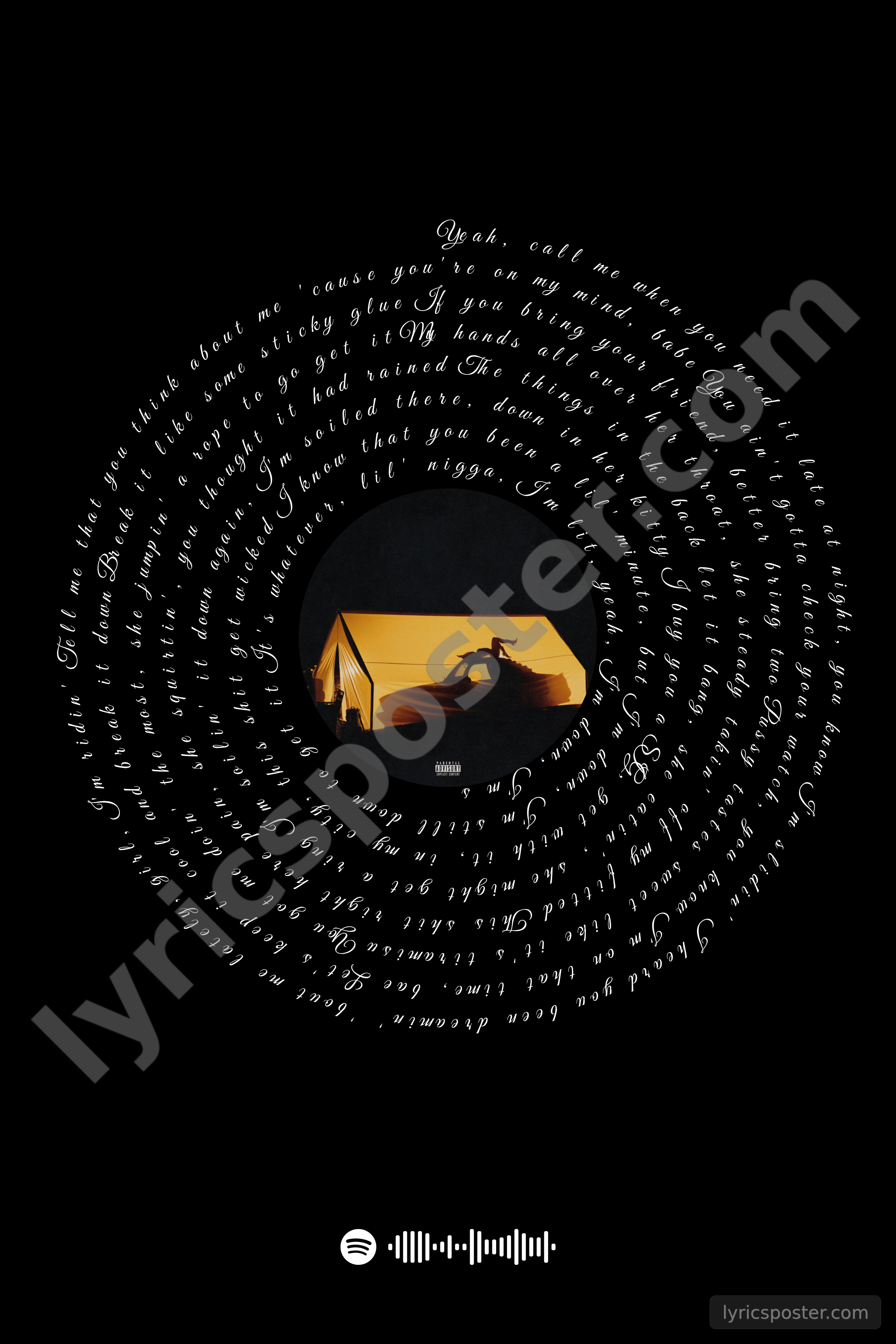 Tiramisu Lyrics Poster