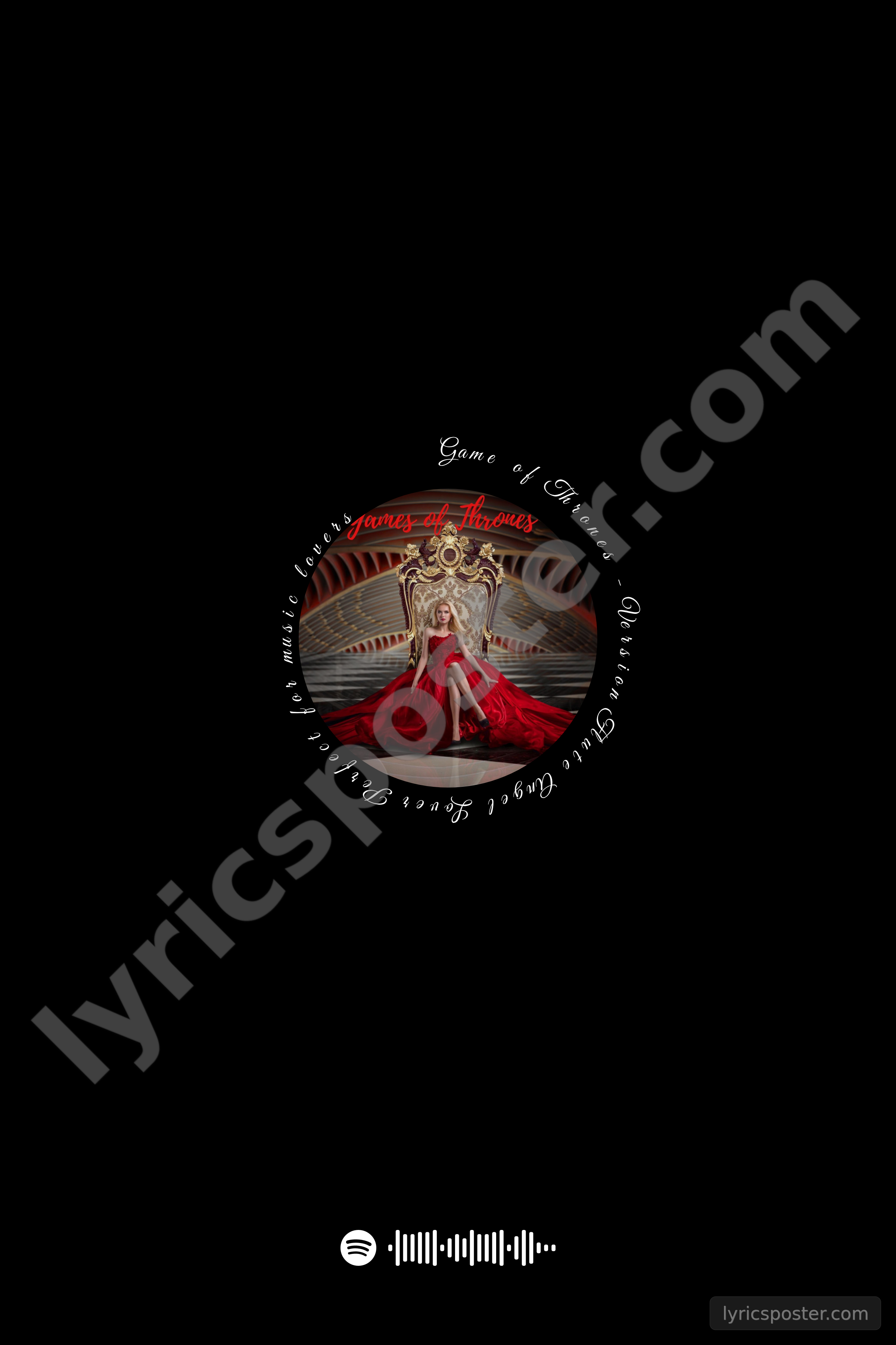 Game of Thrones - Version Flute Lyrics Poster