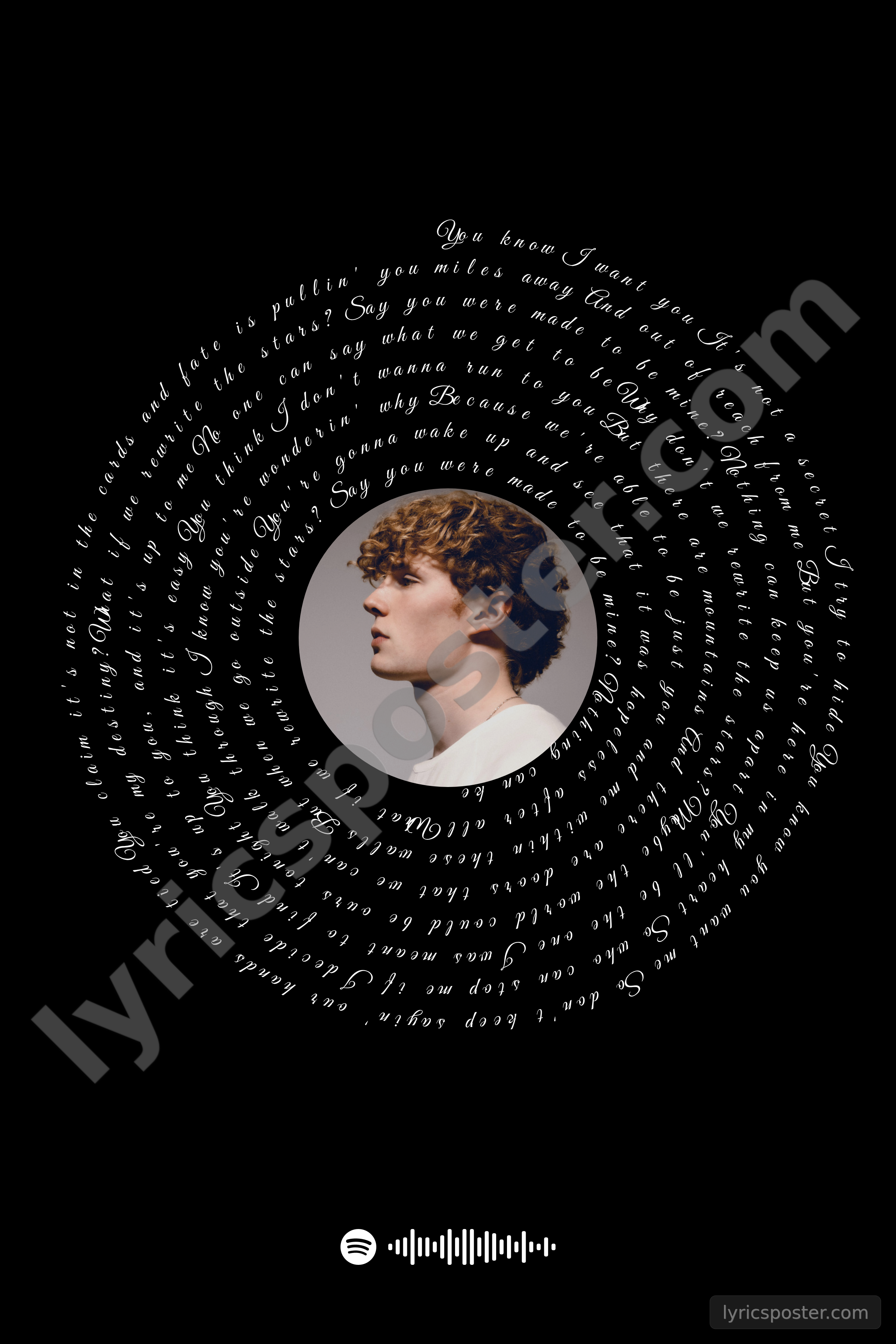 Rewrite the Stars Lyrics Poster