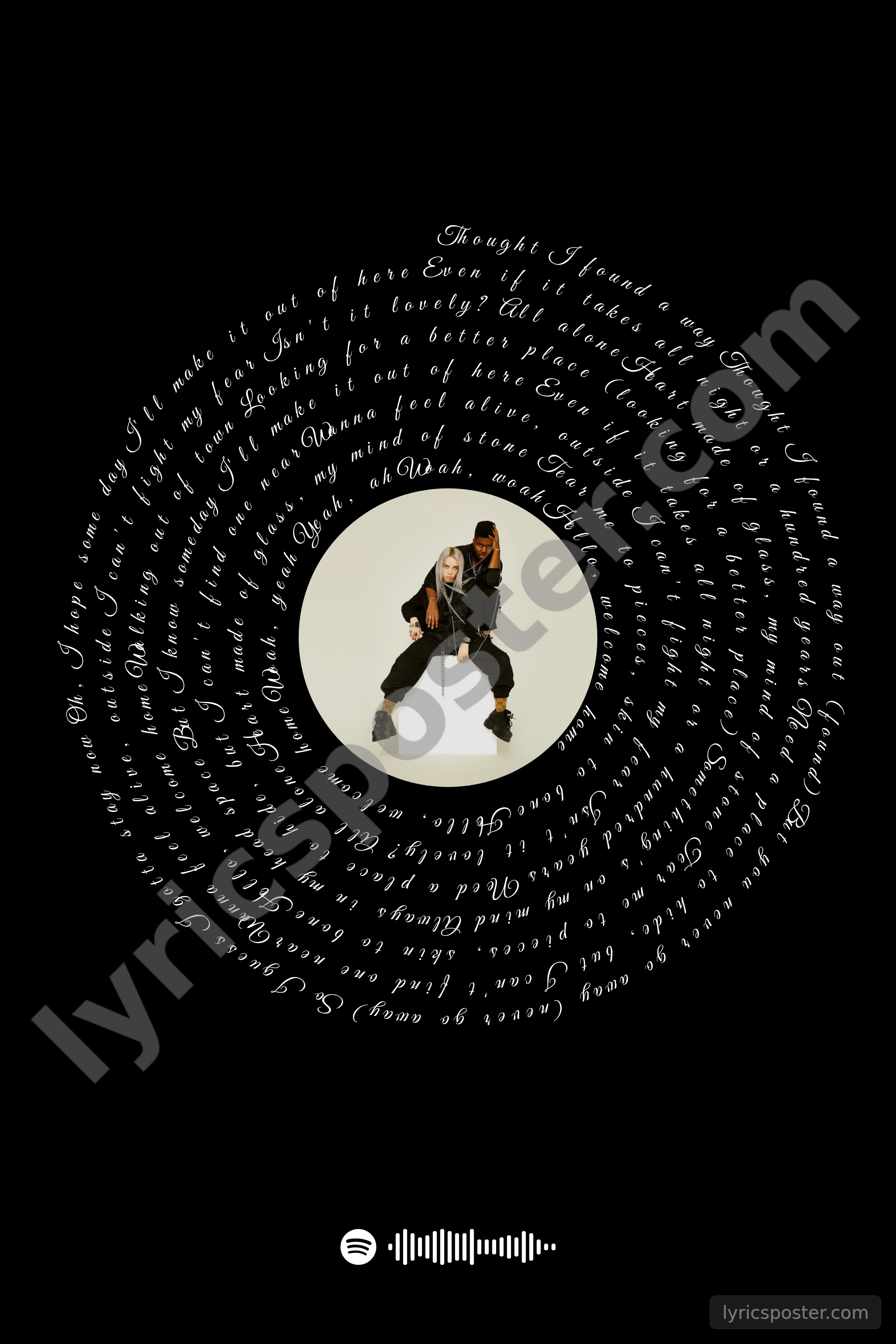 lovely (with Khalid) Lyrics Poster