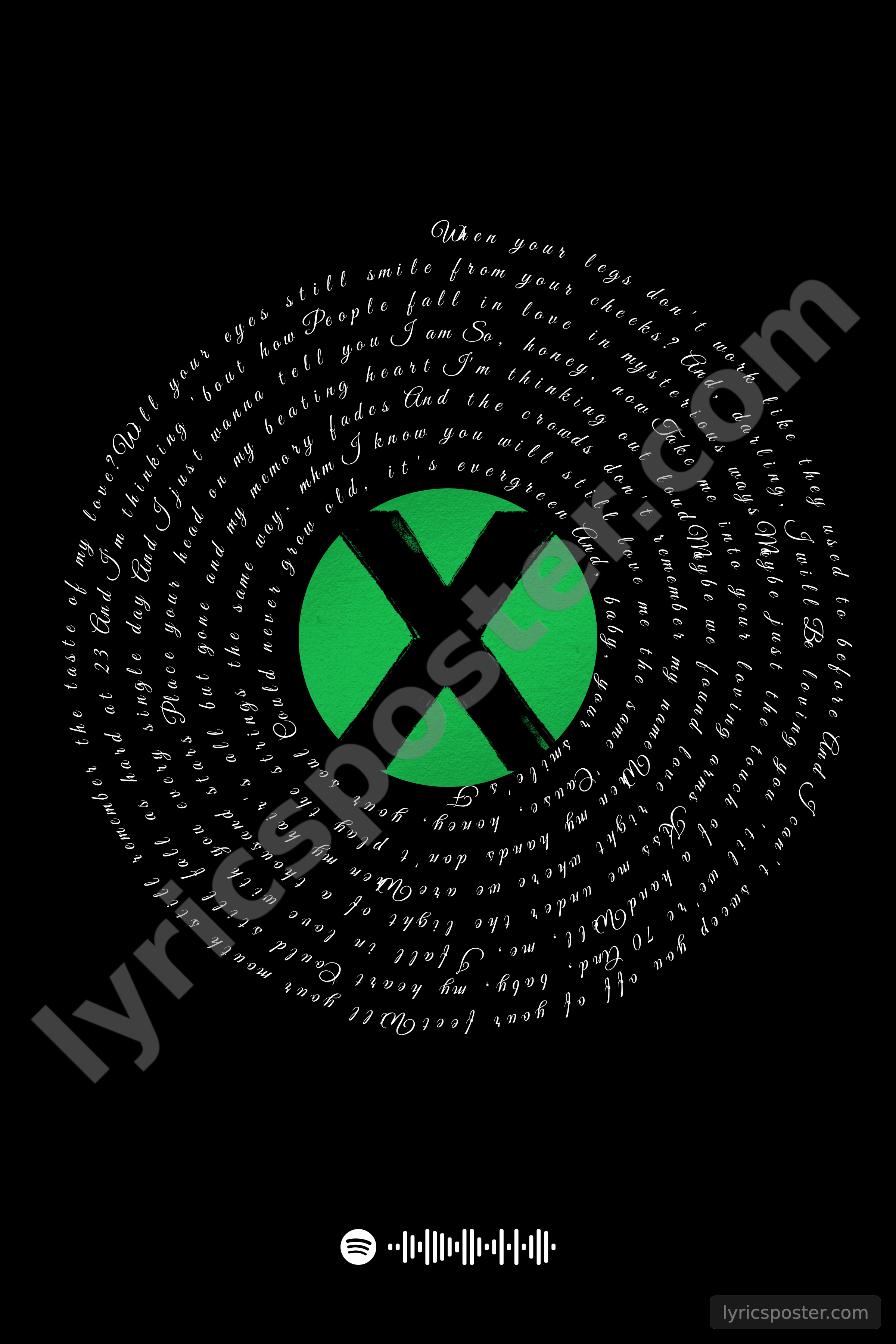 Thinking out Loud Lyrics Poster