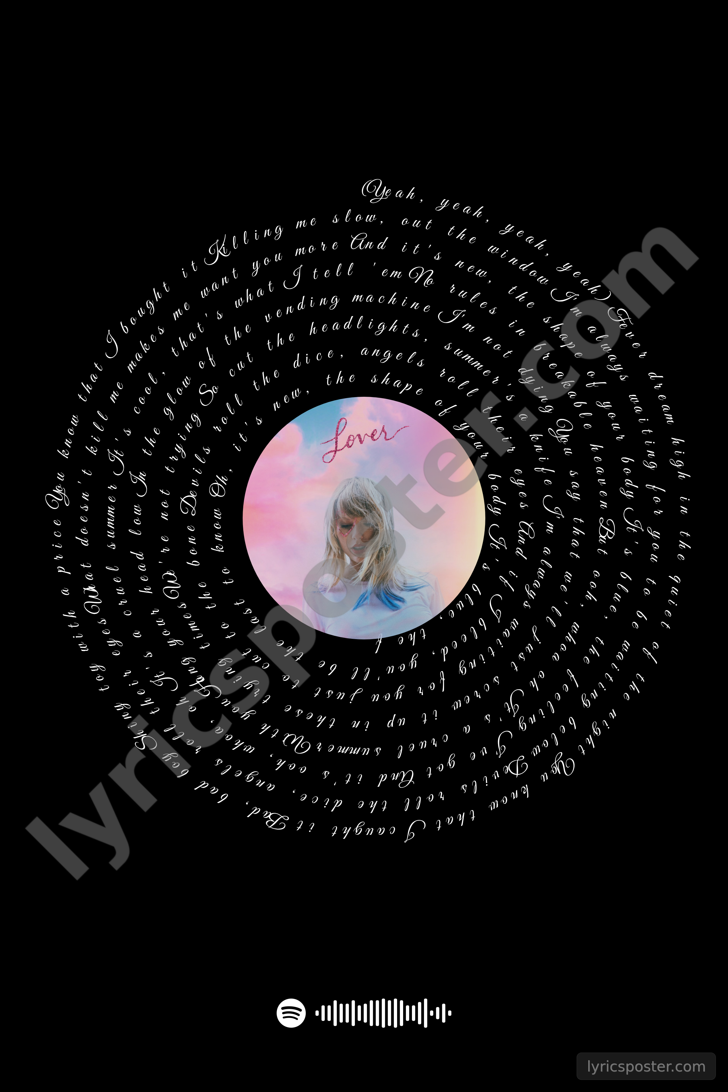 Cruel Summer Lyrics Poster