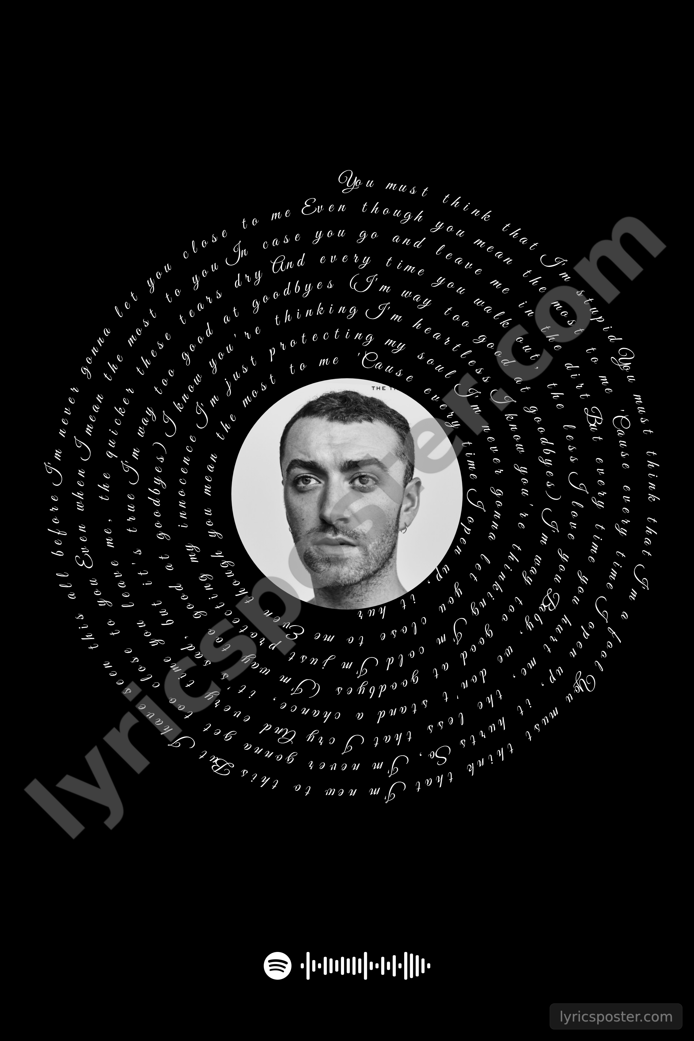 Too Good At Goodbyes Lyrics Poster