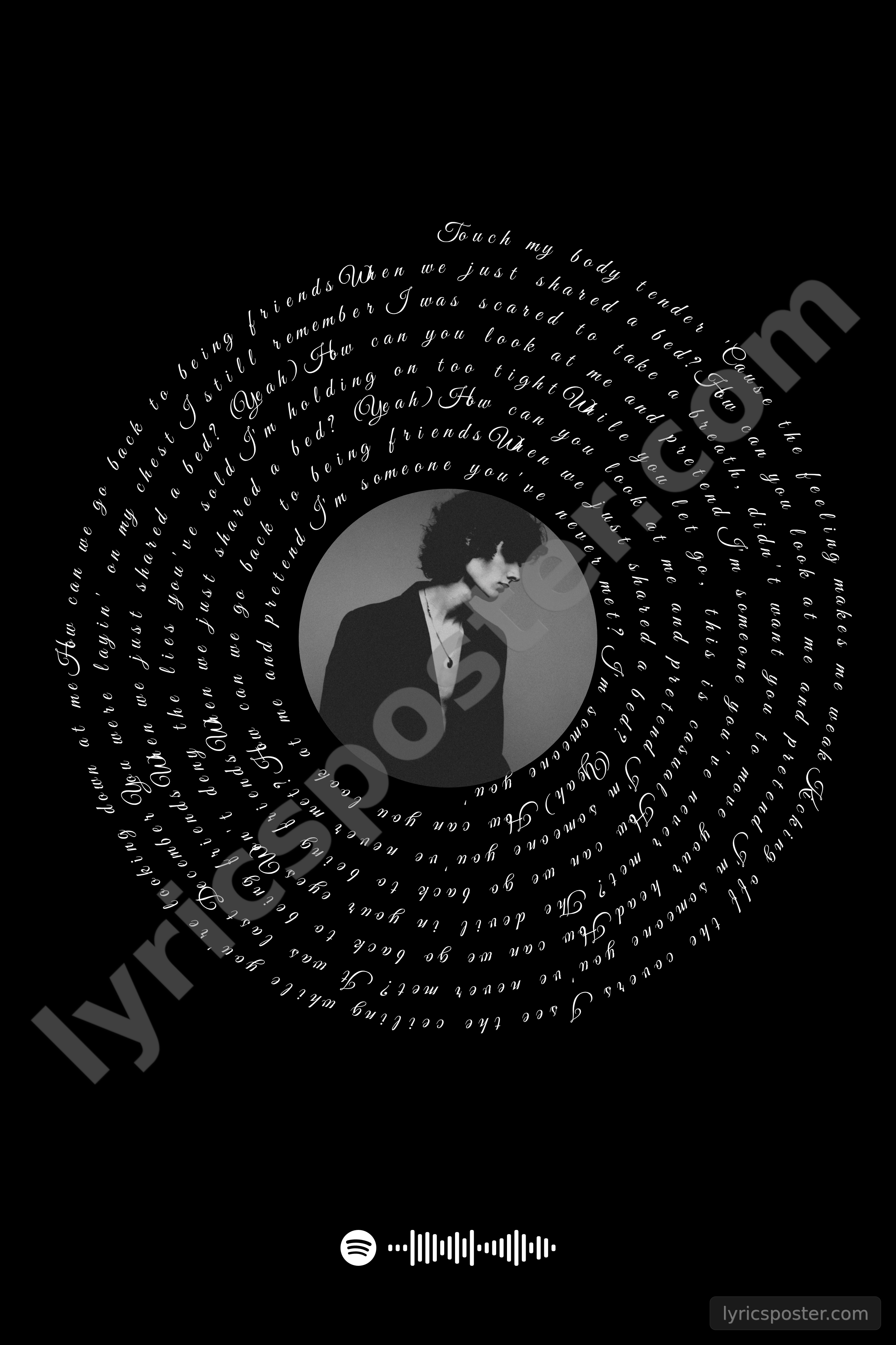 back to friends Lyrics Poster