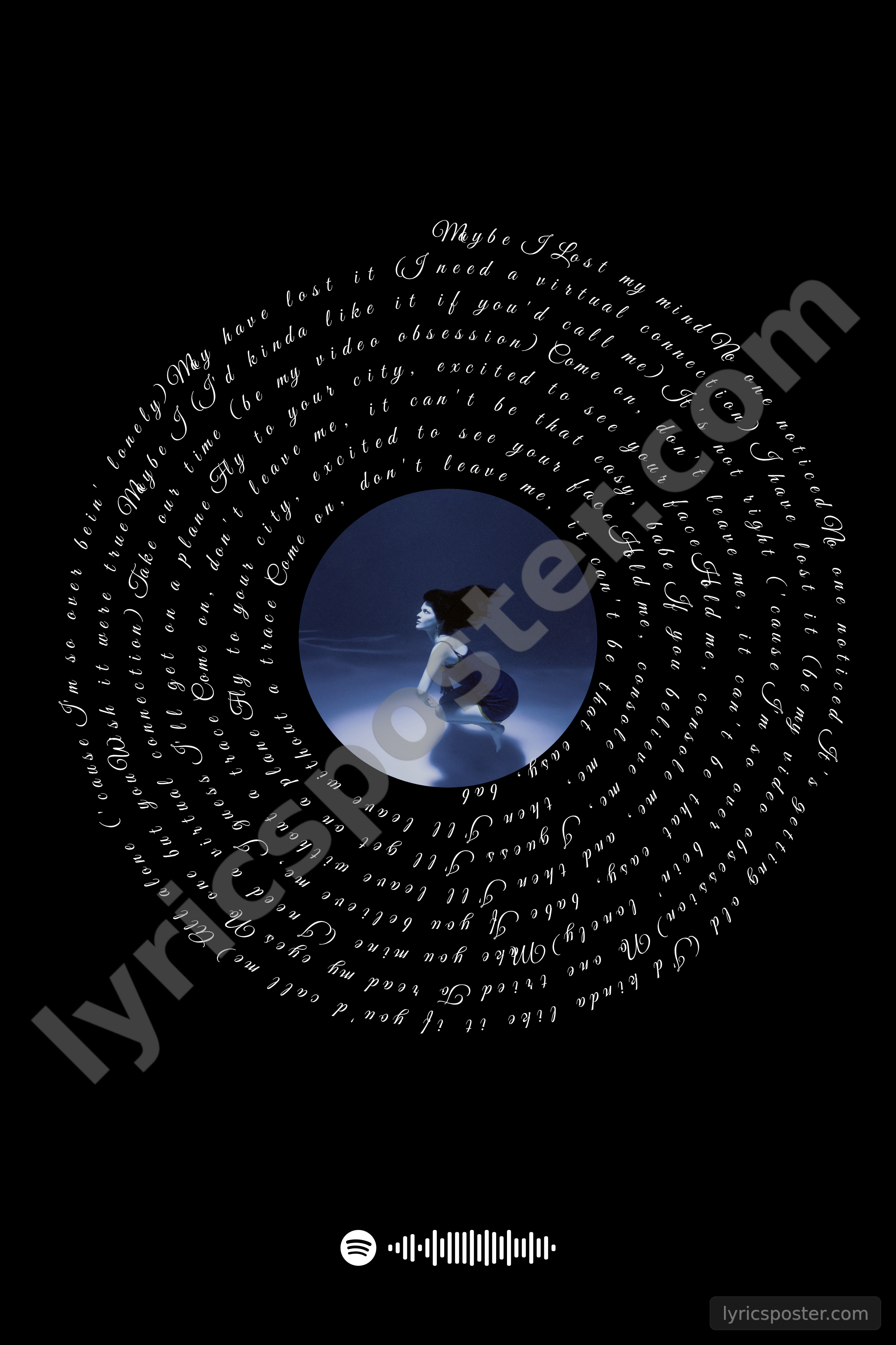 No One Noticed Lyrics Poster