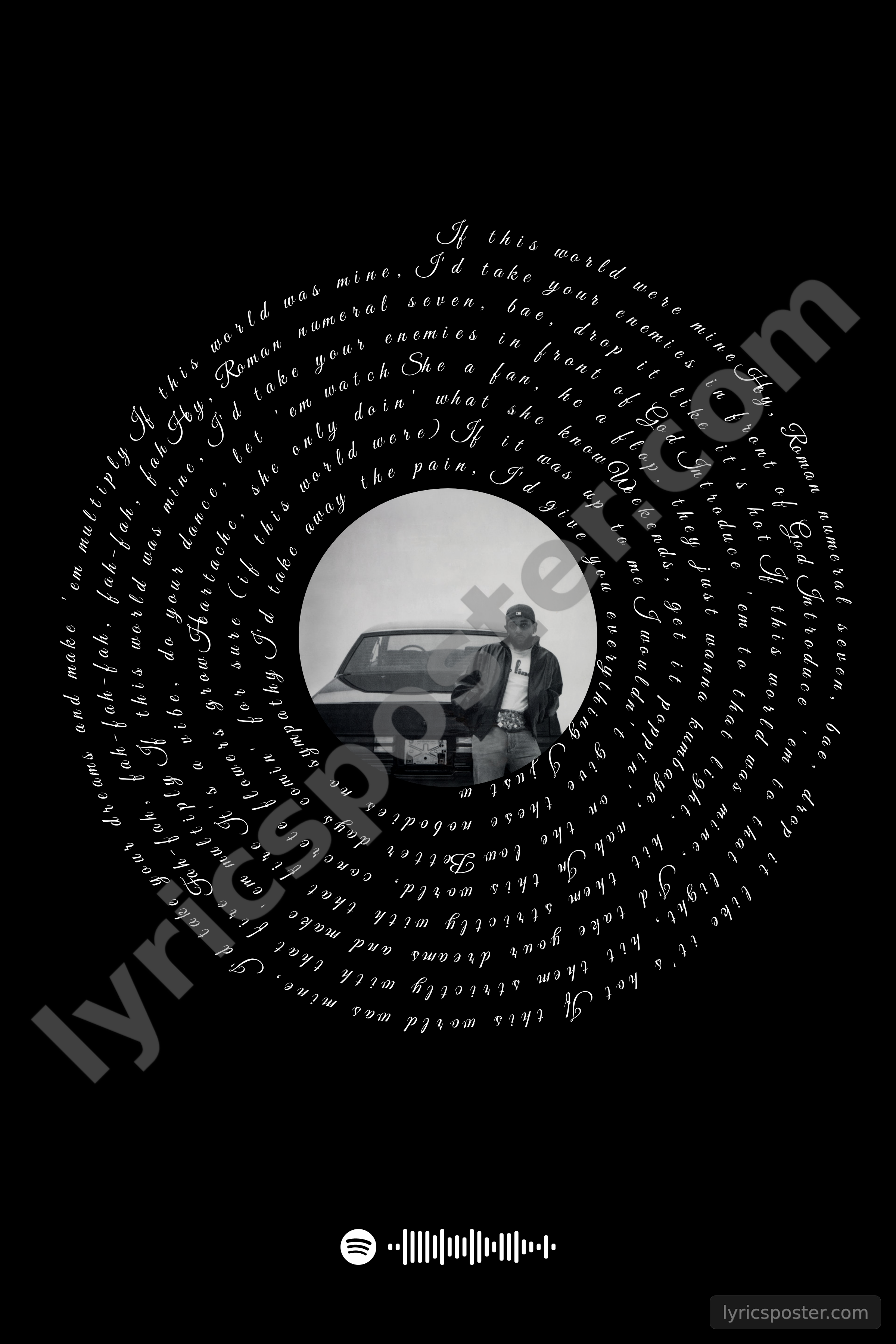 luther (with sza) Lyrics Poster