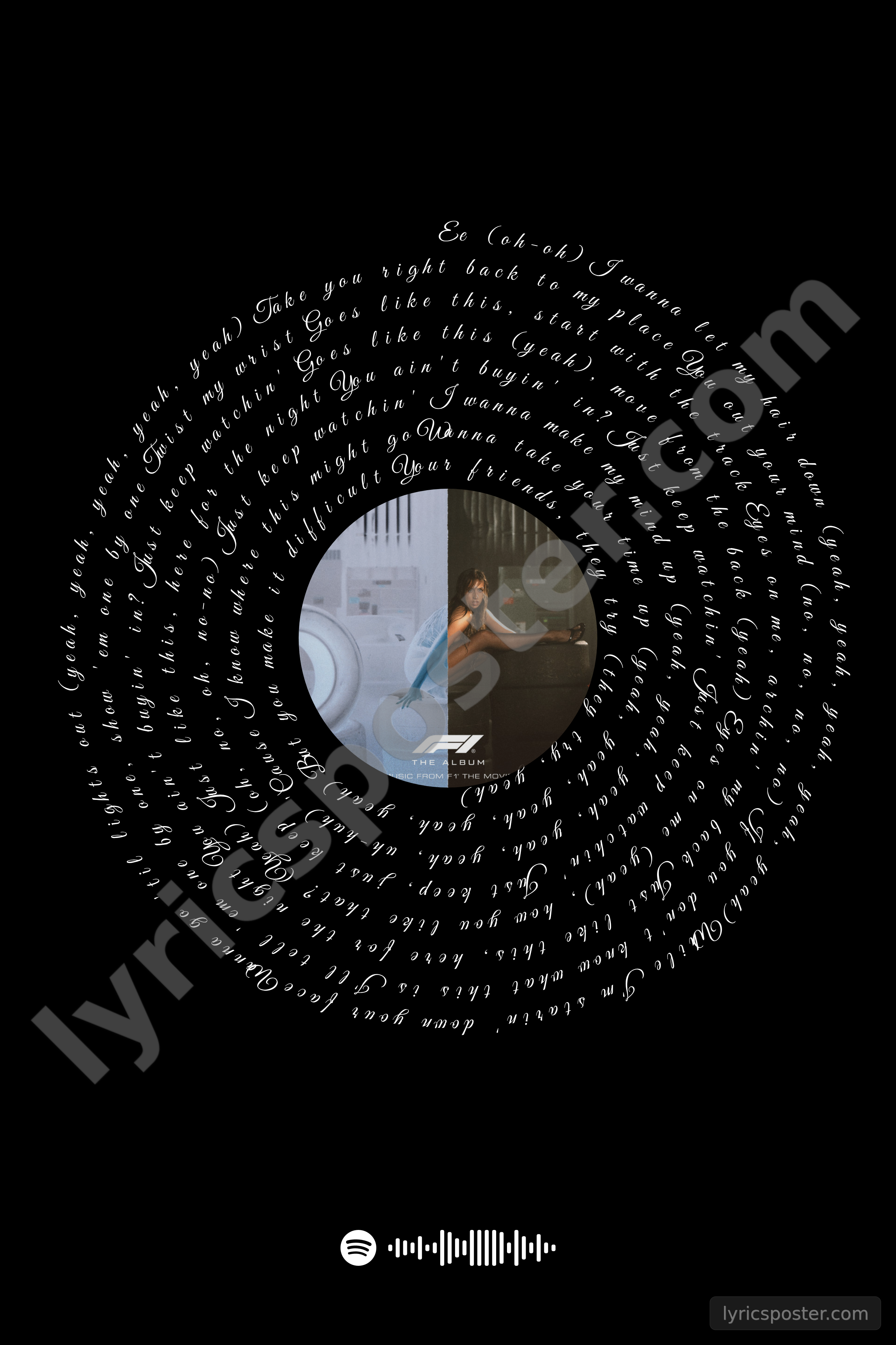 Just Keep Watching (From F1® The Movie) Lyrics Poster