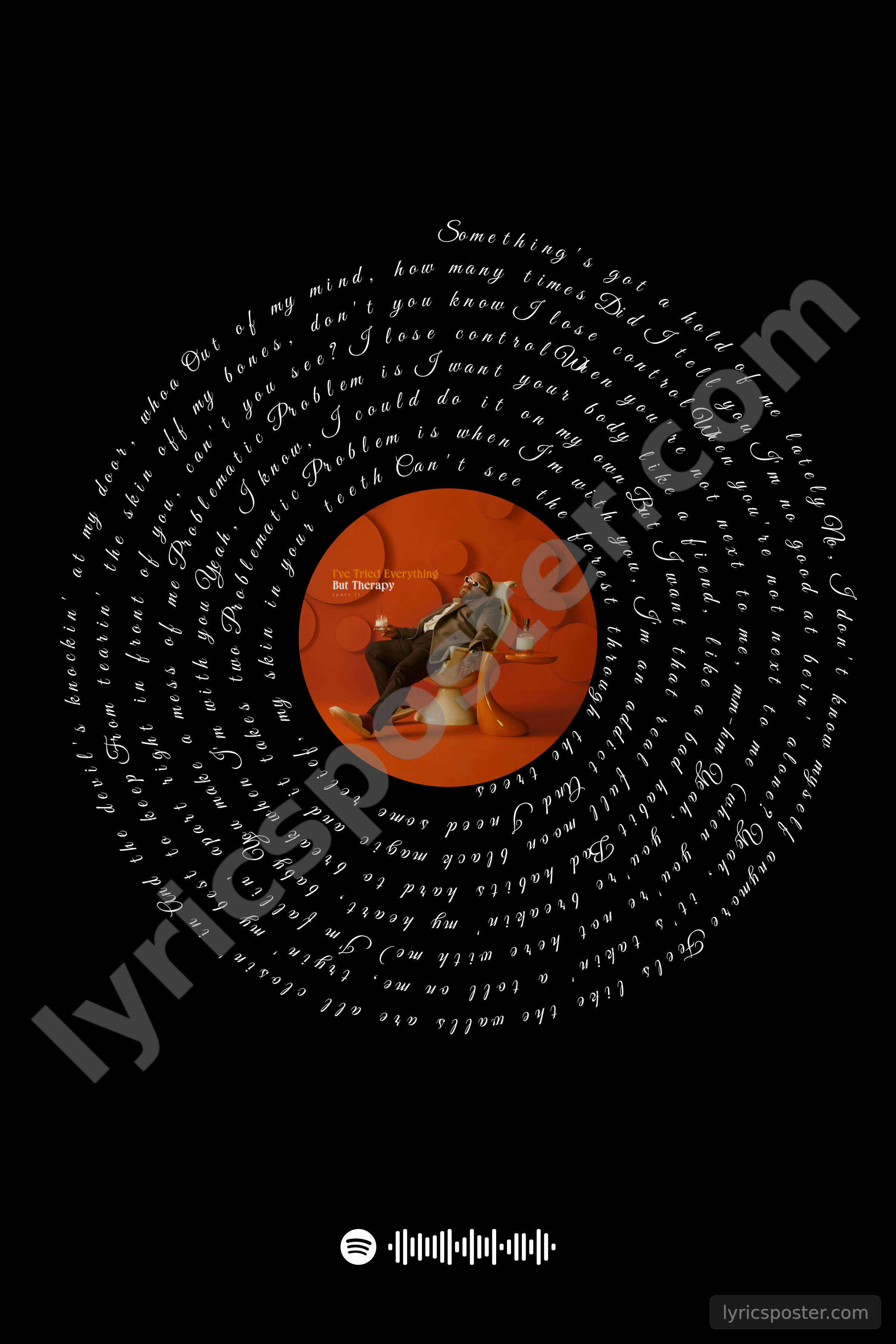 Lose Control Lyrics Poster