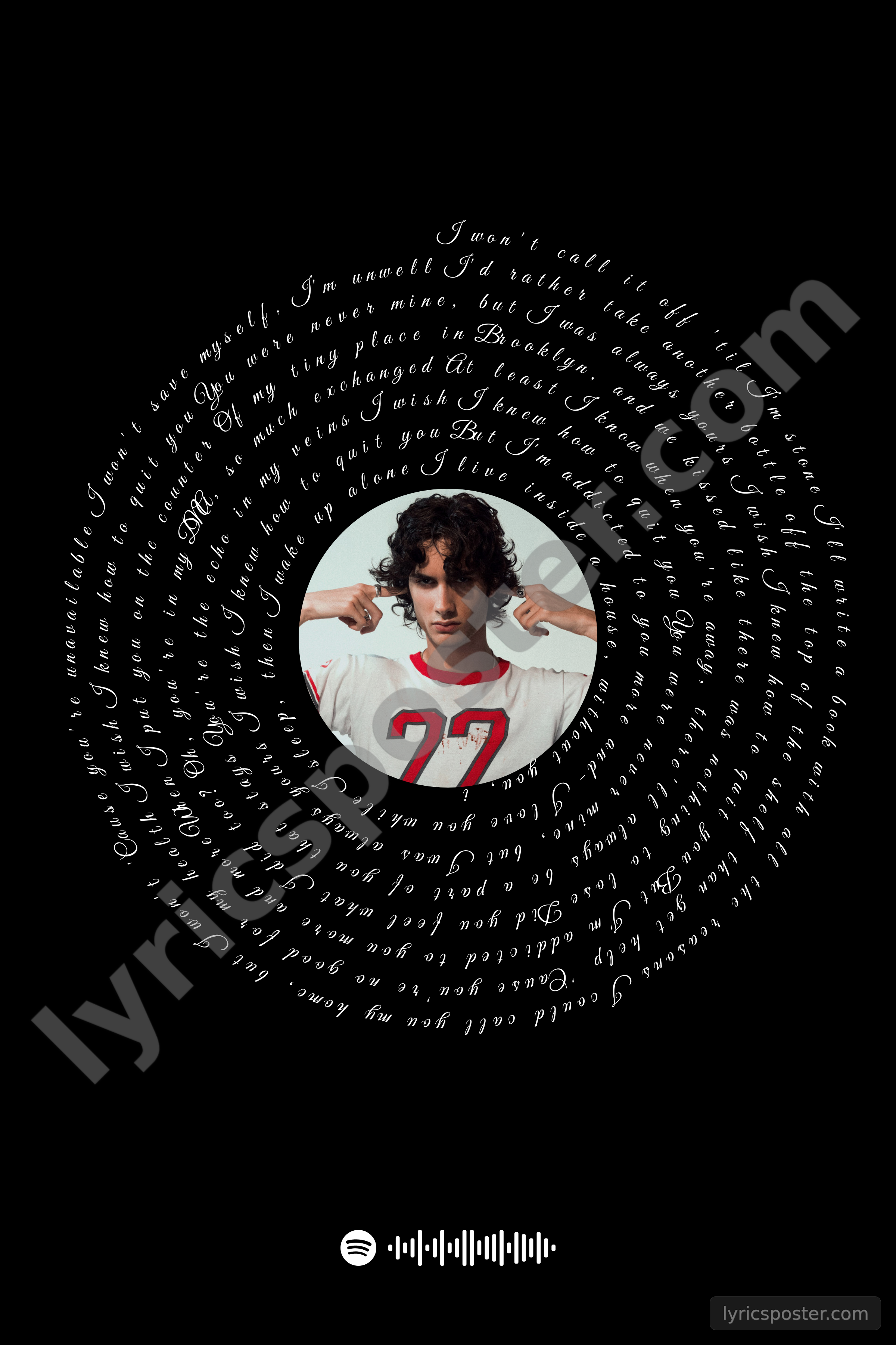 i wish i knew how to quit you Lyrics Poster