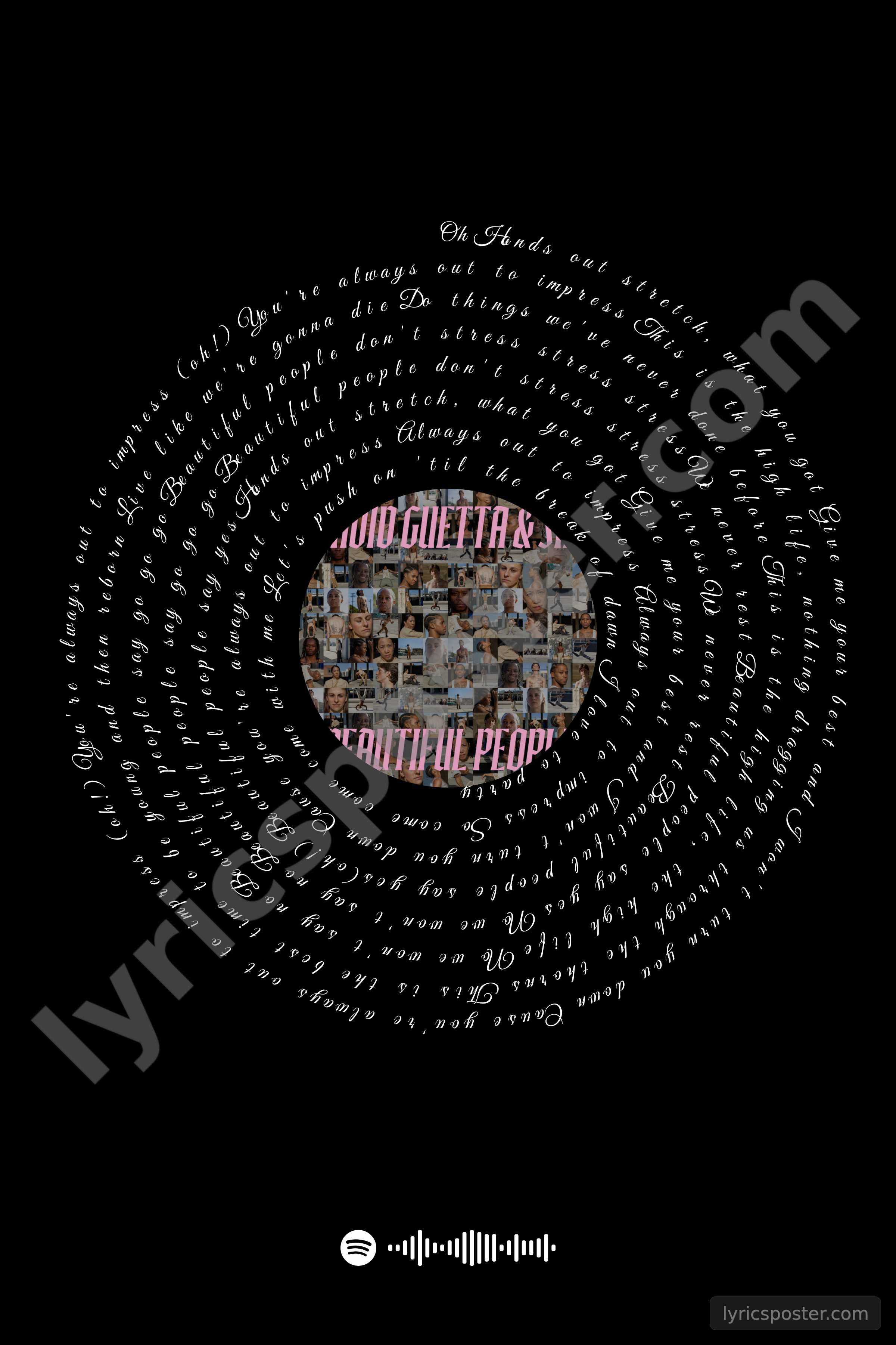 Beautiful People Lyrics Poster