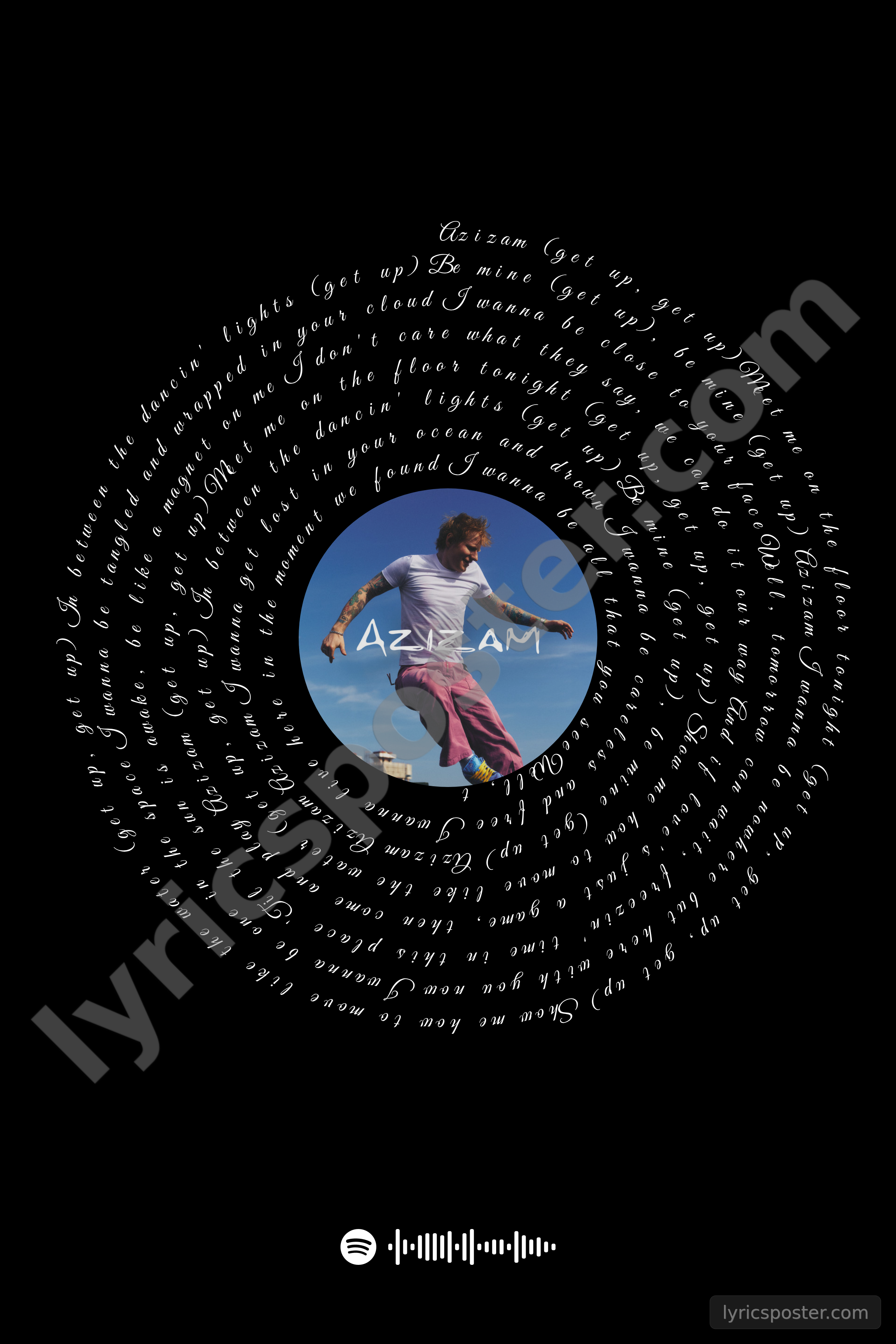 Azizam Lyrics Poster