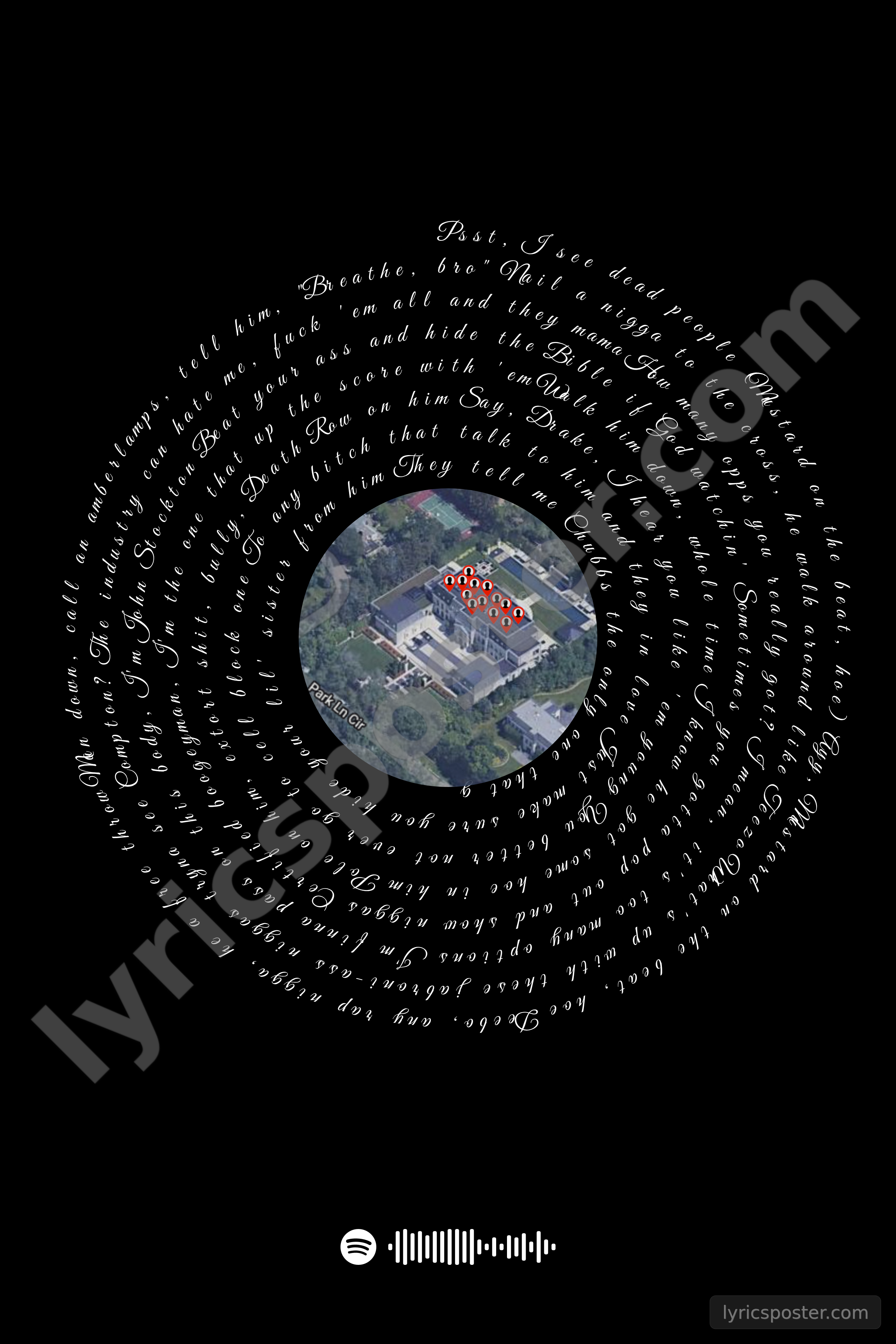 Not Like Us Lyrics Poster