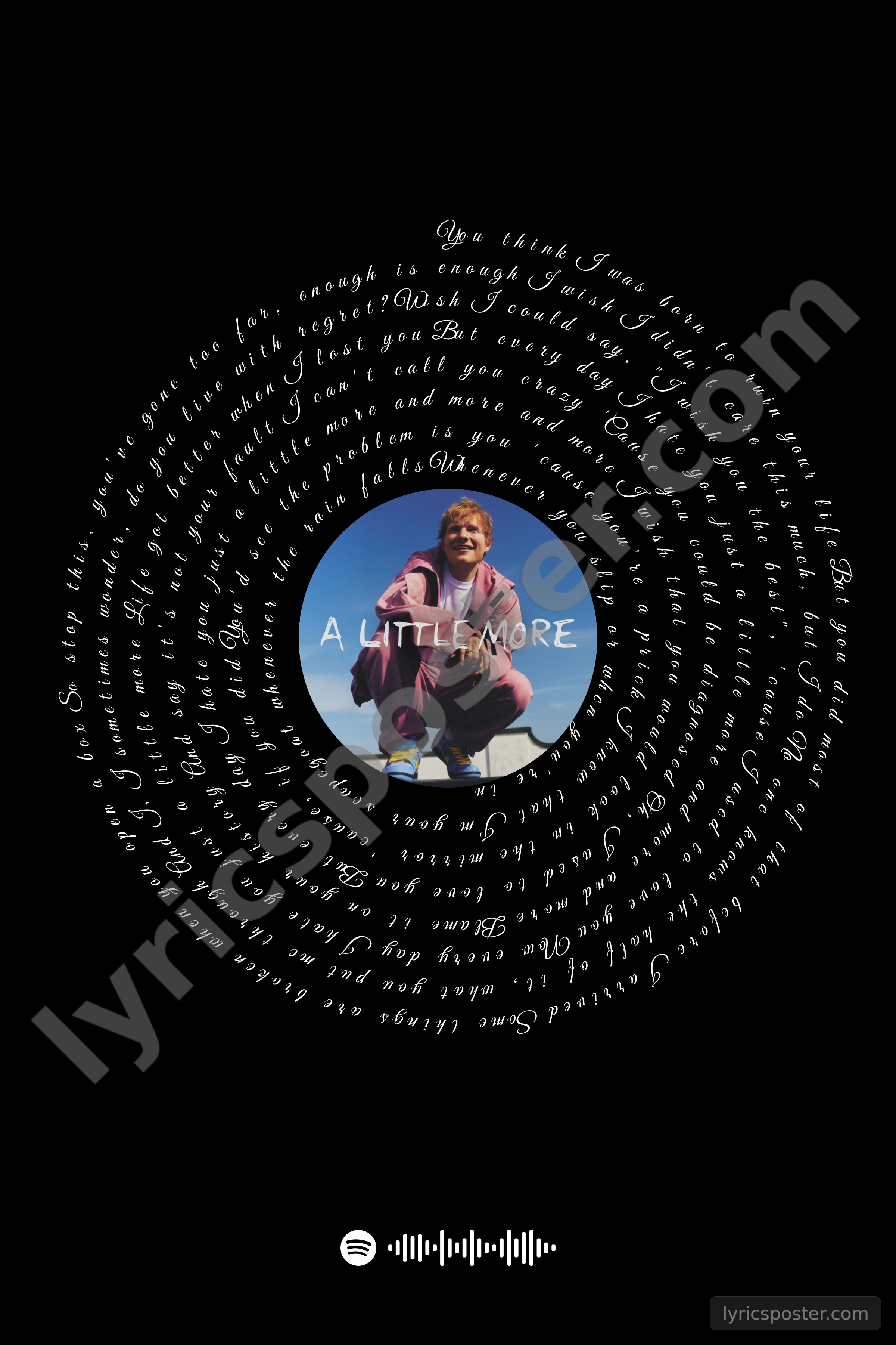 A Little More Lyrics Poster