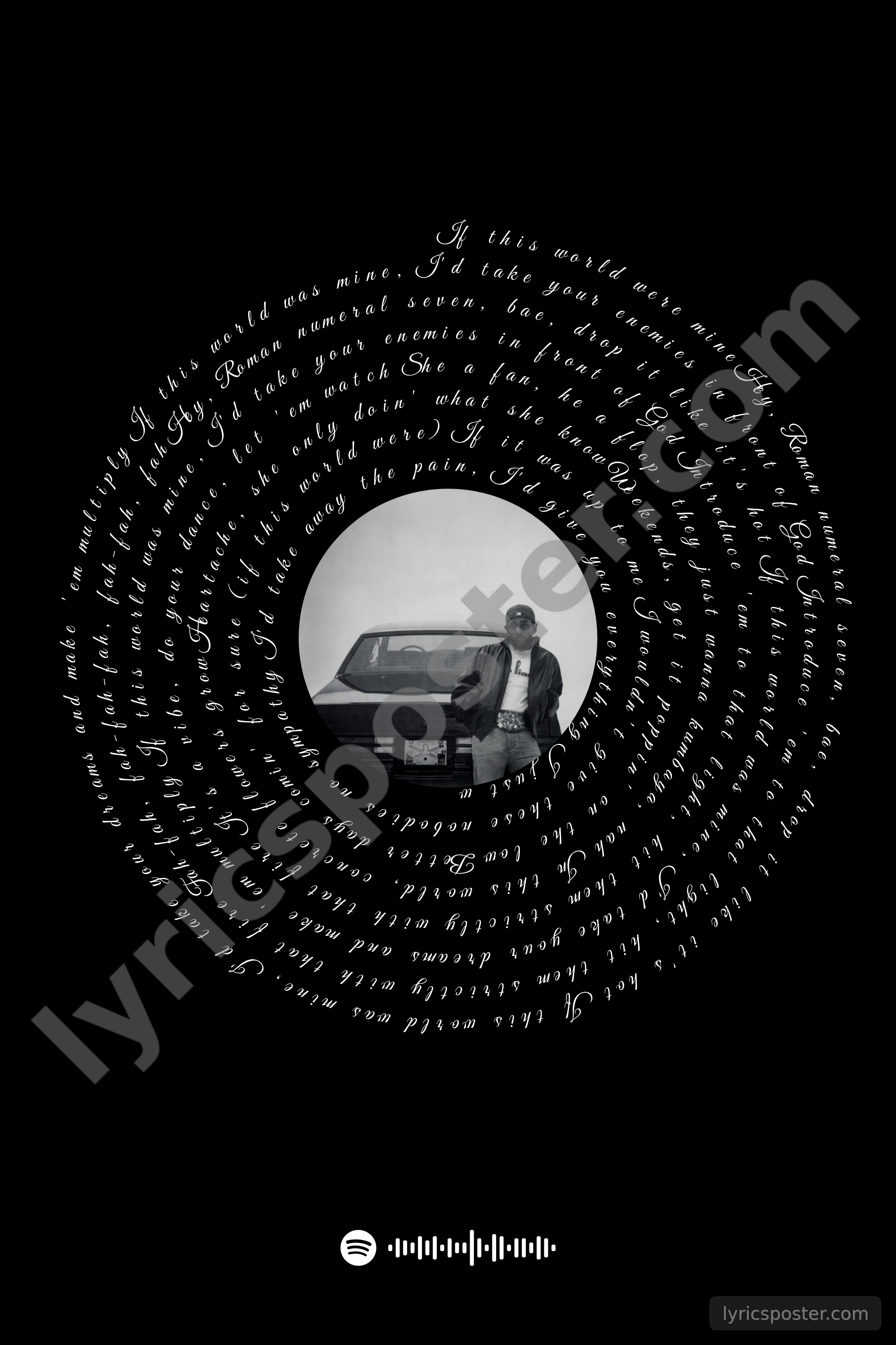 luther (with sza) Lyrics Poster