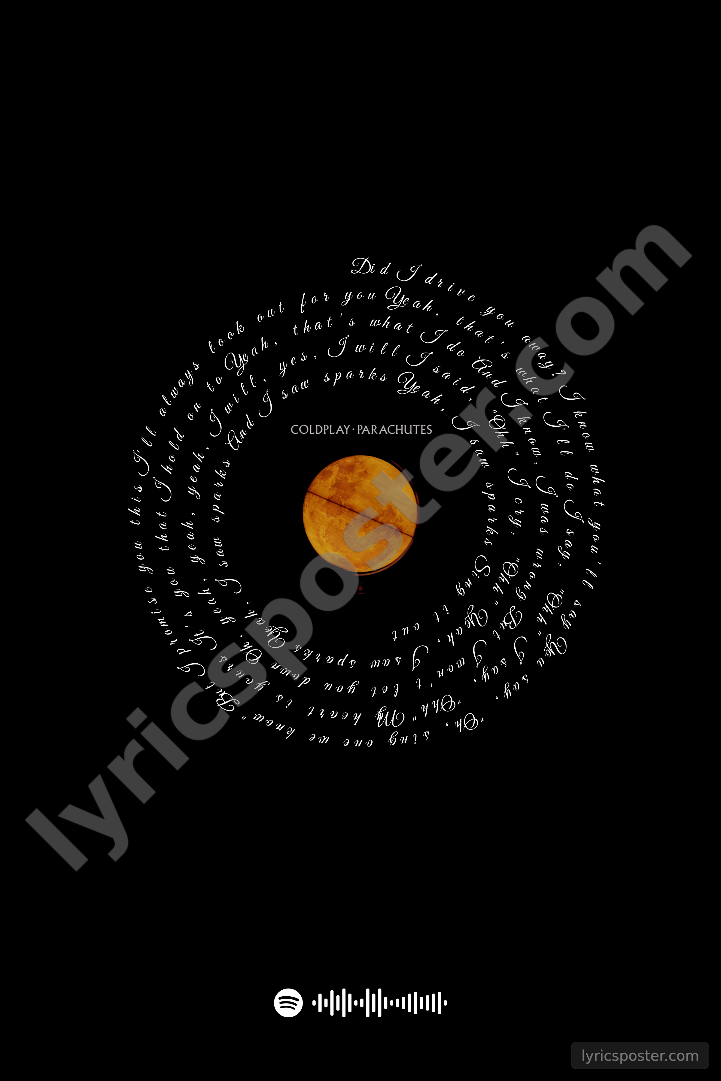 Sparks Lyrics Poster