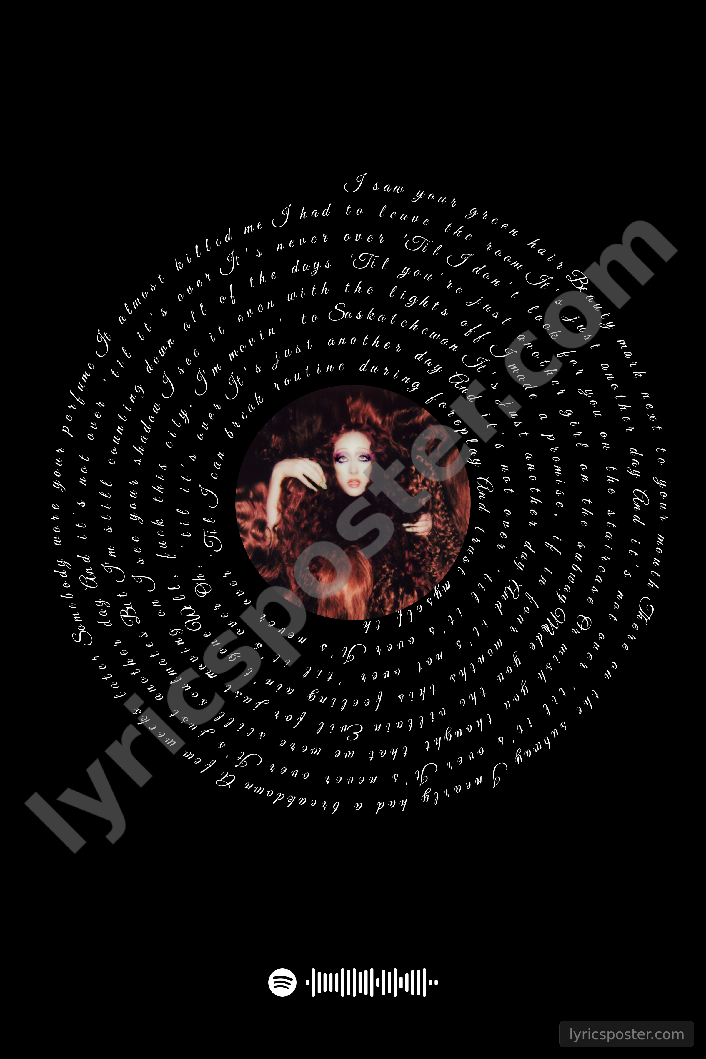 The Subway Lyrics Poster