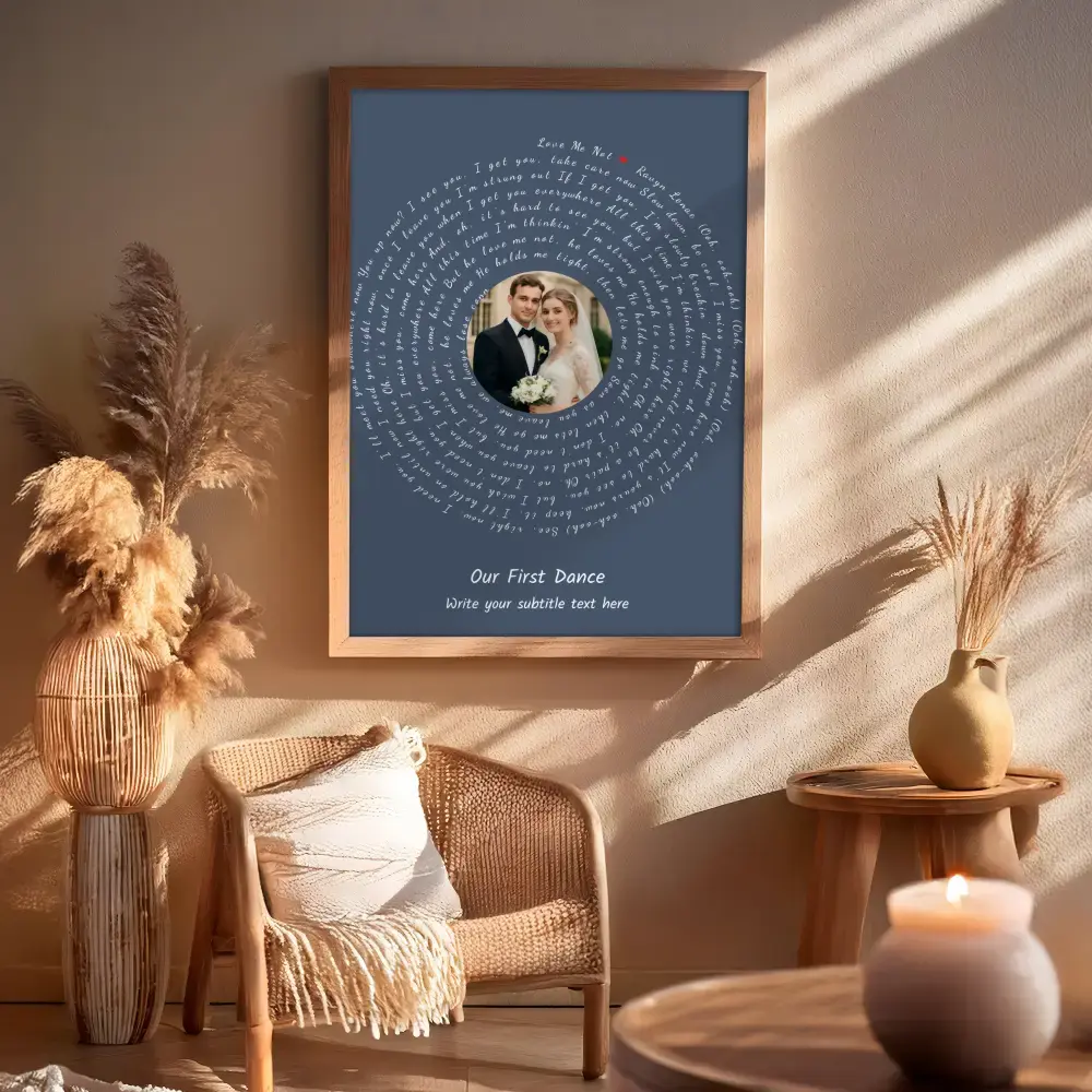 Export a custom song lyrics print as a digital download